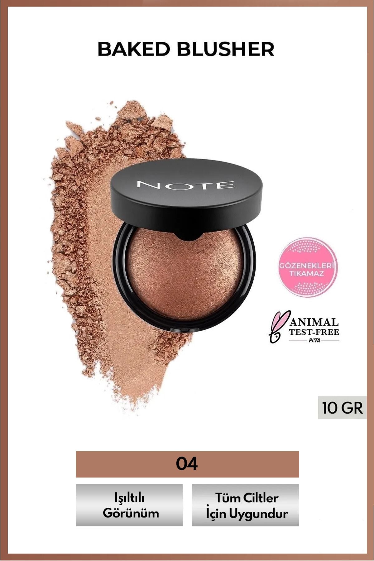 Baked Blusher Sparkling Baked Powder Blush - 04 Deeply Bronze