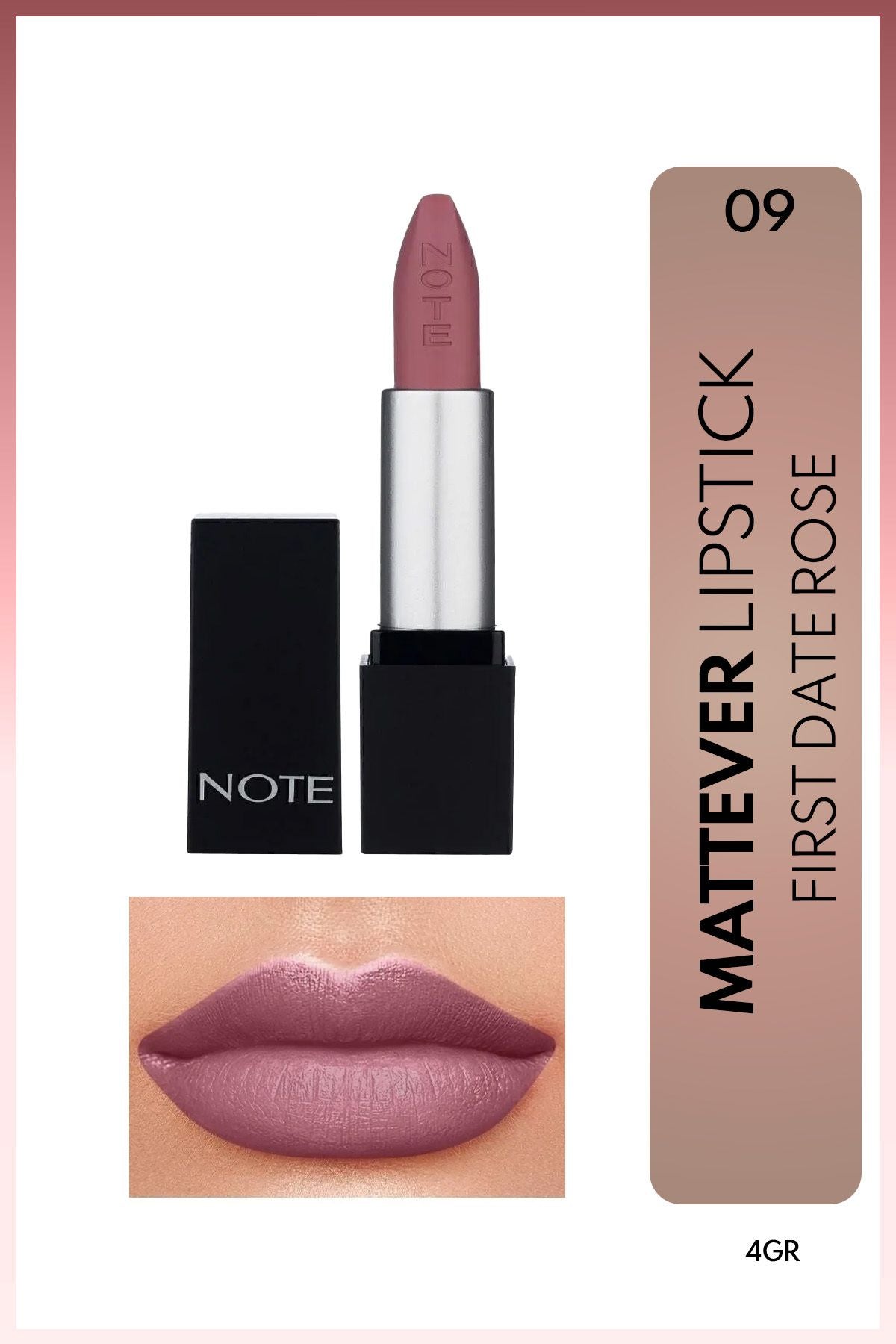Mattever Lipstick semi -matte satin finish lipstick 09 First Date Rose - Pink Nude