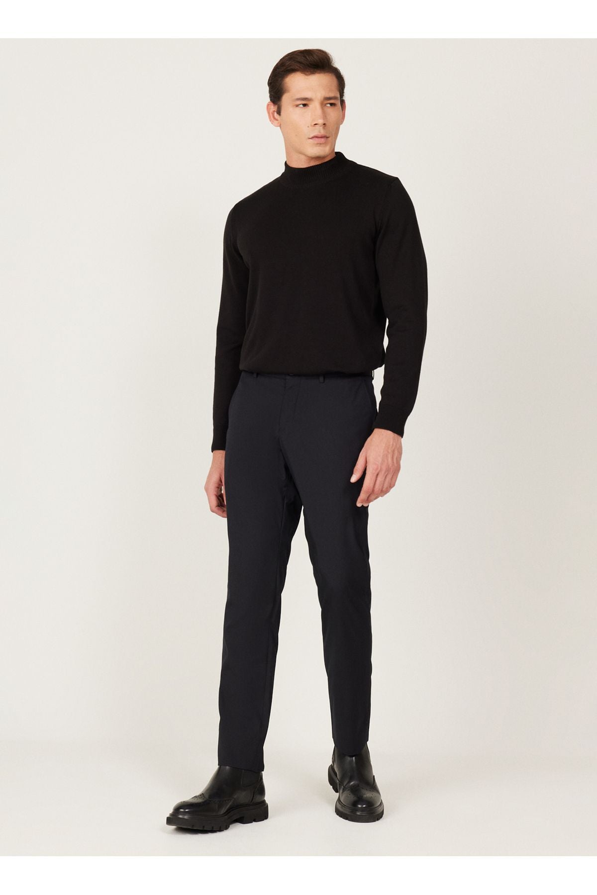 Altınyyıldız Classics Normal Waist Town Paça Slim Fit Black Men's Pants 4a0123200097
