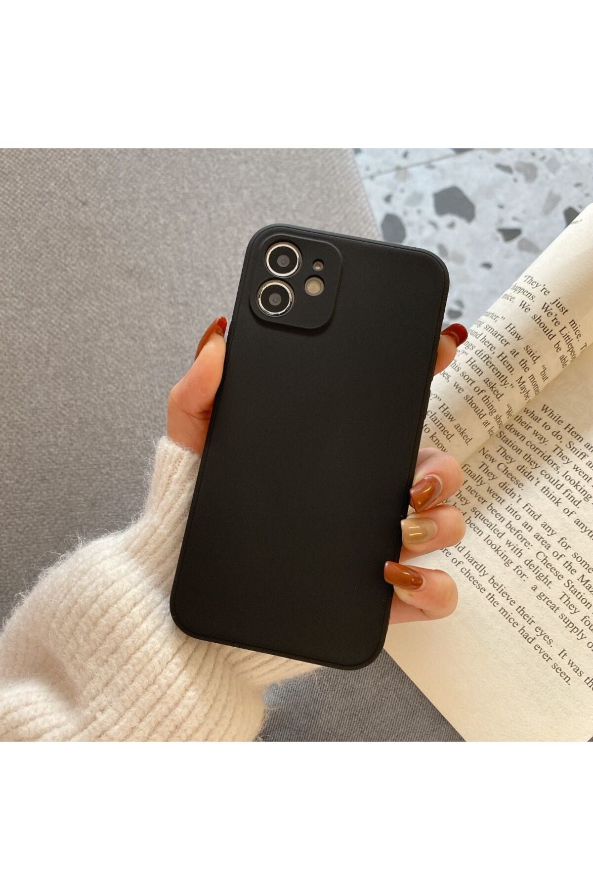 IPhone 11 compatible (angular 12 -looking) velvet camera protected launch cover