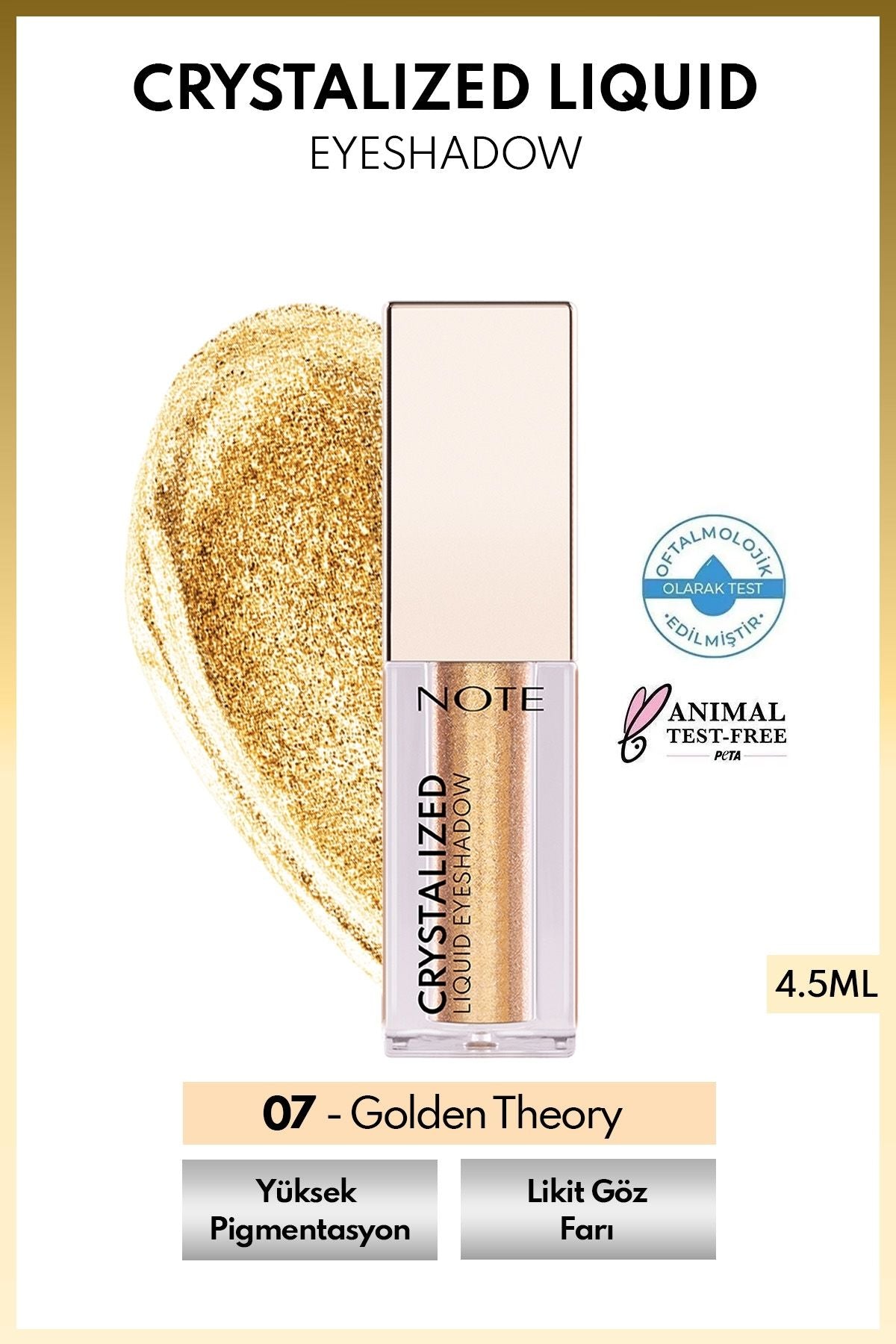 Crystalized Liquid Eyeshadow Liquid Metallic Eye Shadow - 07 Golden Theory