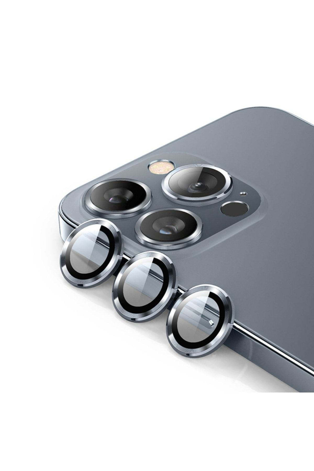 Iphone 14 pro/14 pro max compatible camera lens protective (3 -set set) black