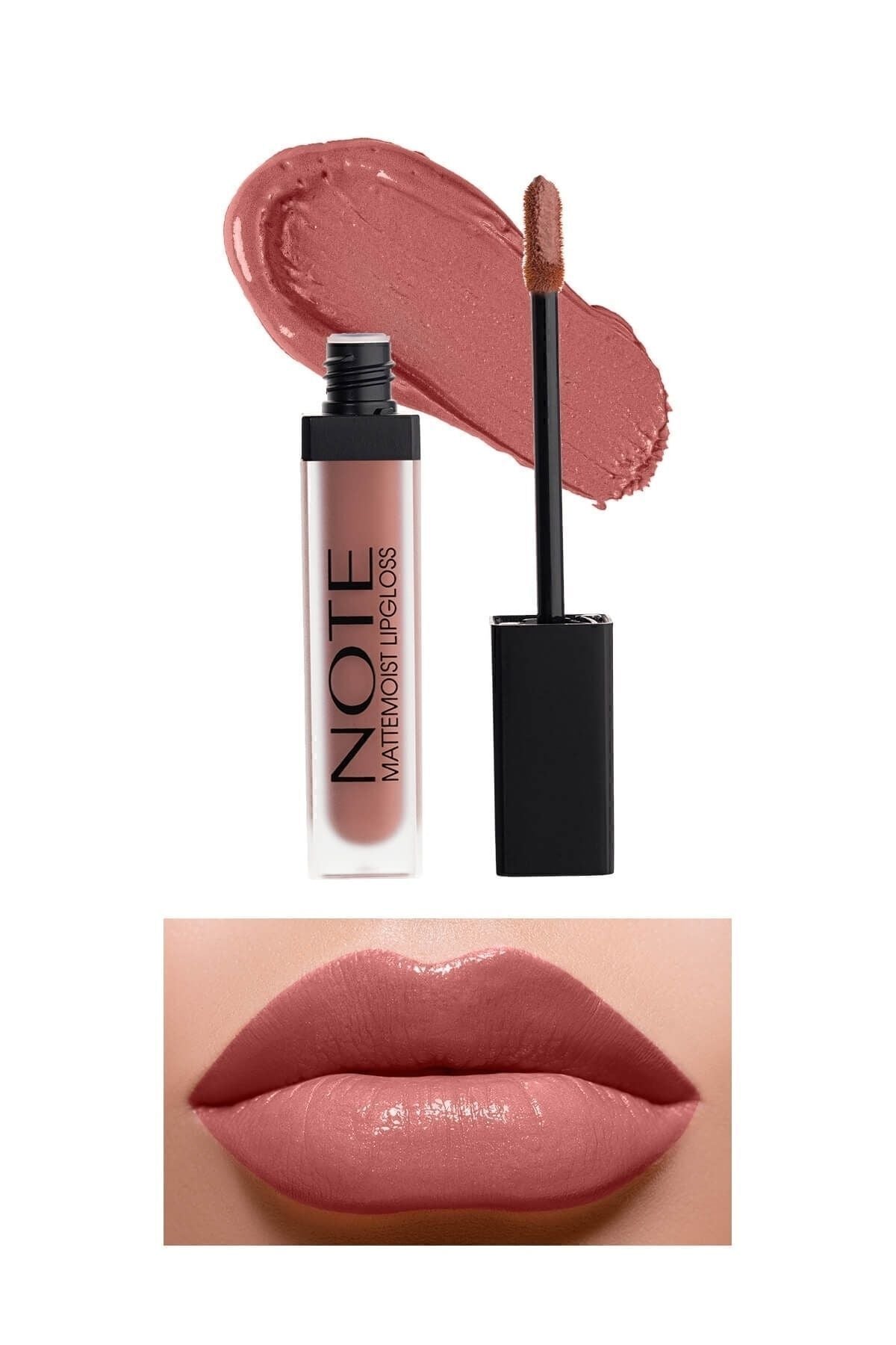 Mattemoist lipgloss semi -matte satin finish liquid lipstick 403 Sugar Kiss - Nude