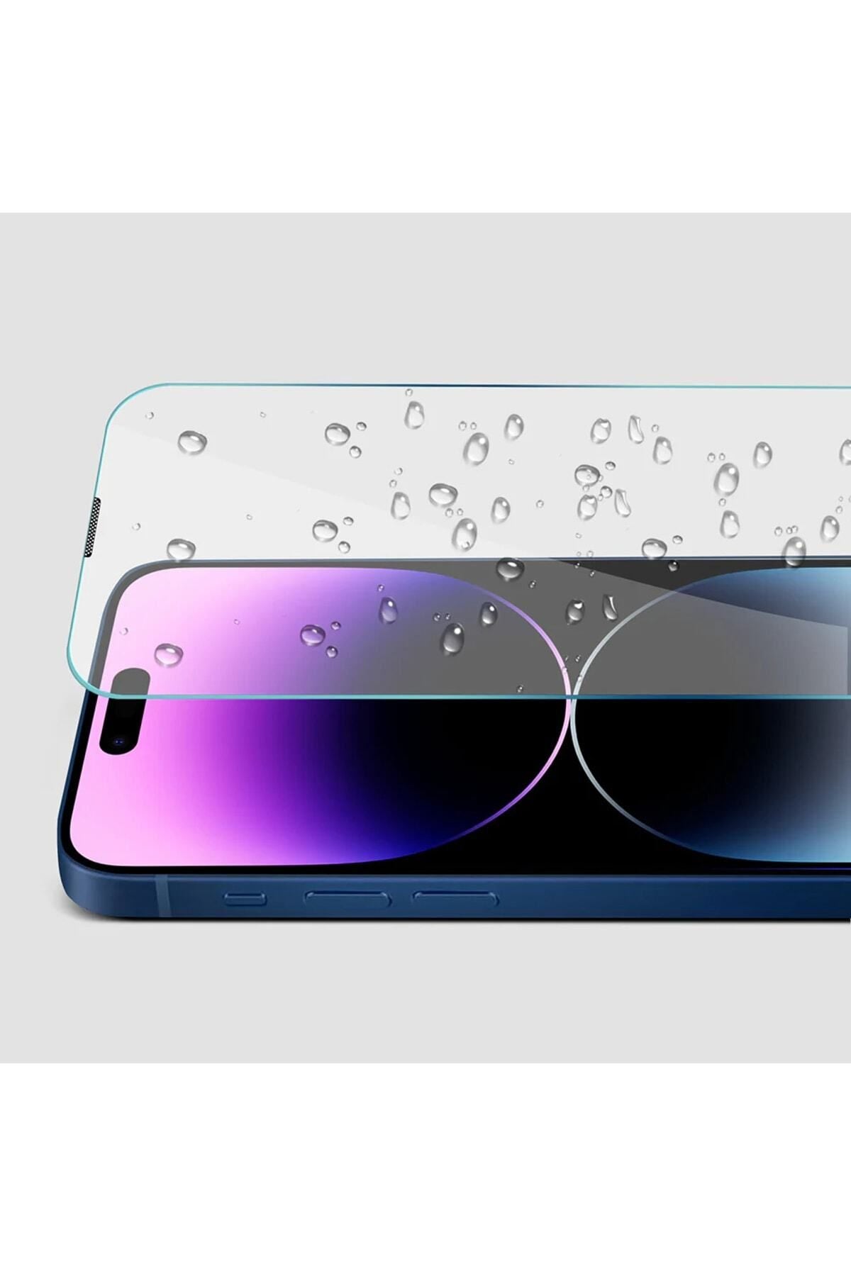 Iphone 14 Pro Max Uyumlu Premium Kalite Toz Filtreli Tam Kaplayan Antistatik Ekran Koruyucu