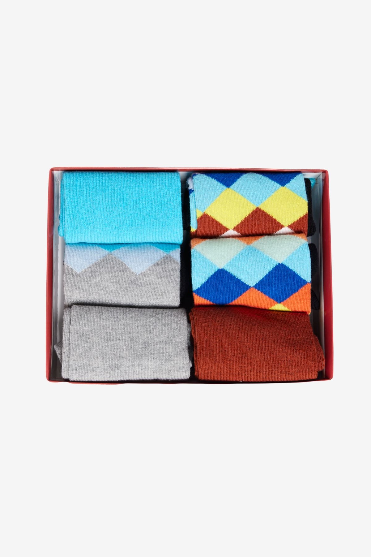 MEY SPECIAL GIFT BOXED MULTI -COLORED PATTERN 6 Piece Socks Socks