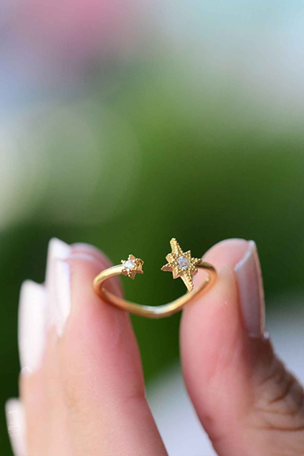 Arctic Star Model Joint Adjustable Woman 14 K Gold Plated Ring