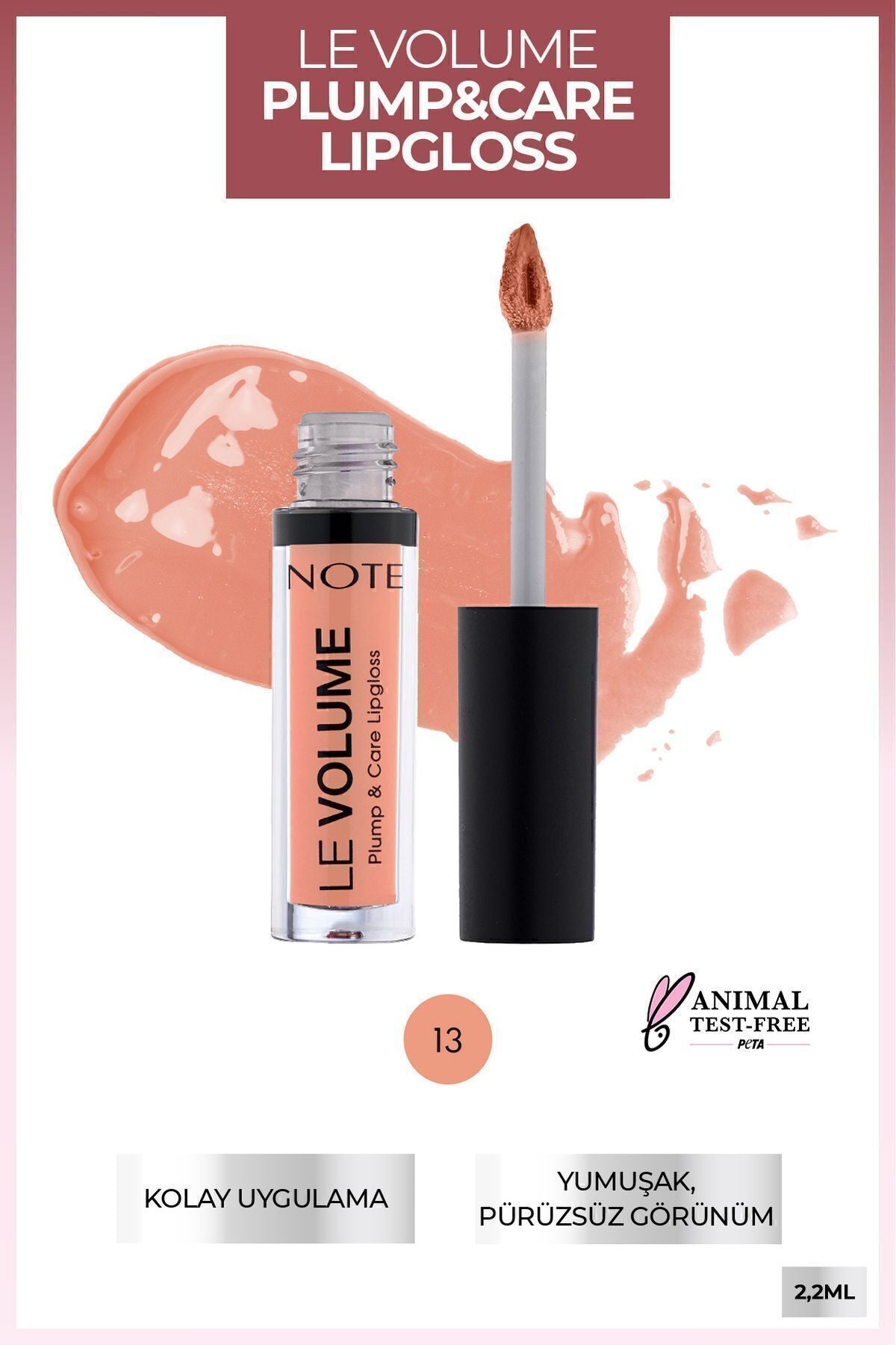 Le Volume Plump & Care Lipgloss Moisturizer Lip Grower - 13 Pink Dream - Pink