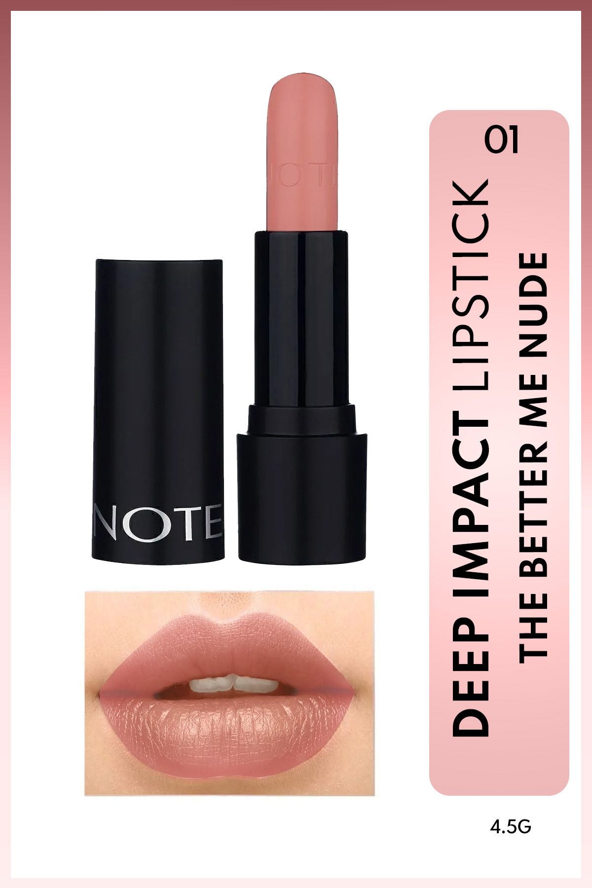 Deep Impact Lipstick Creamy texture semi -bright lipstick 01 The Better Me Nude - Nude