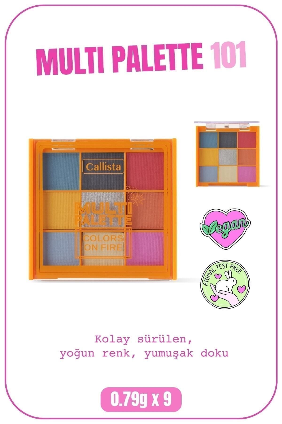 Multi Palette Eyeshadow Matte and Luminous Powder Eye Shape Palette - 101 Colors on Fire