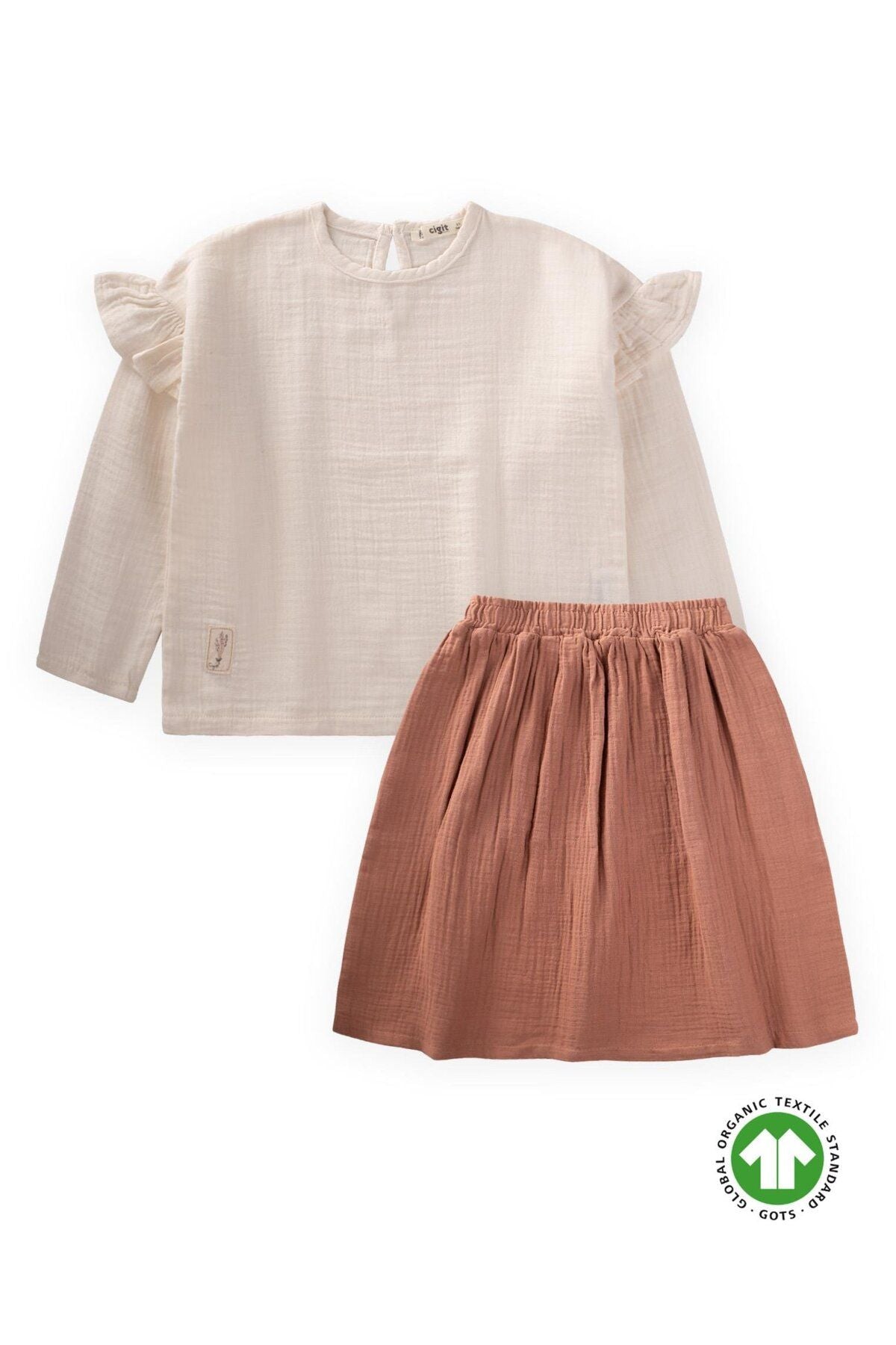 ORGANIC OVERSESSLE BOHEM BLOUSE LONG SNOKE TEAM 2-8 YEARS NATUREL