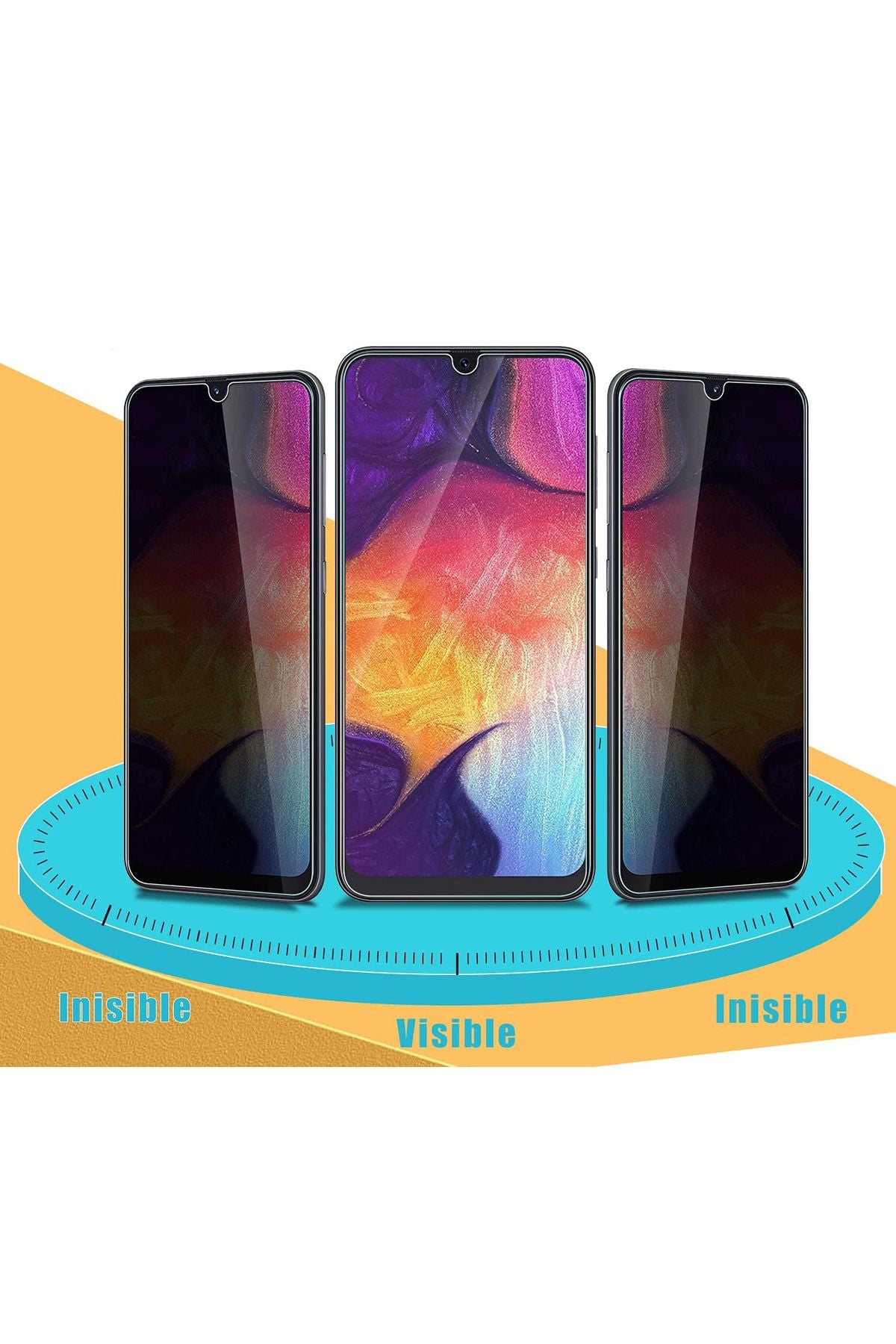 Samsung Galaxy A24 Uyumlu Kırılmaz Cam Privacy Hayalet Tam Kaplayan Ekran Koruyucu
