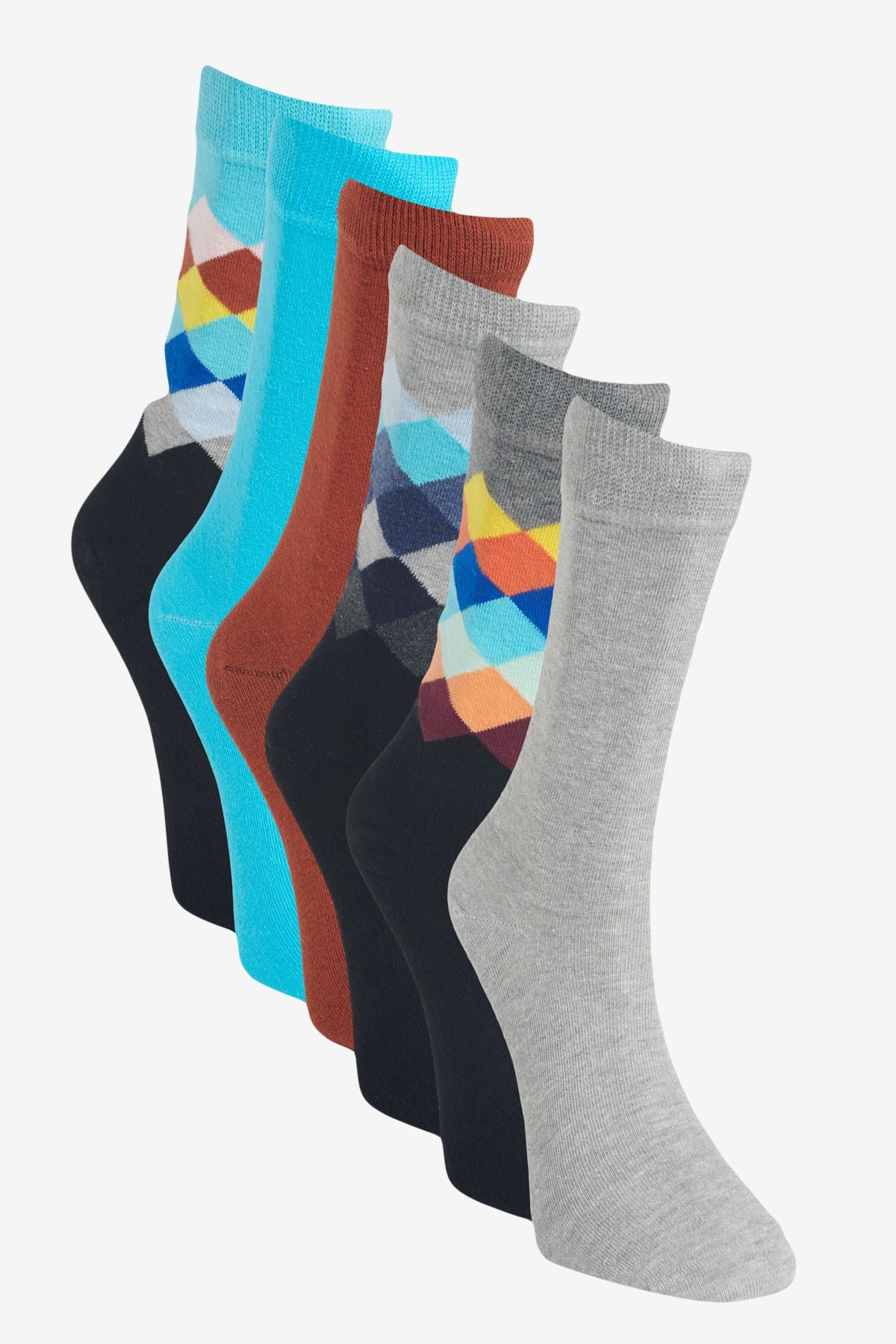 MEY SPECIAL GIFT BOXED MULTI -COLORED PATTERN 6 Piece Socks Socks