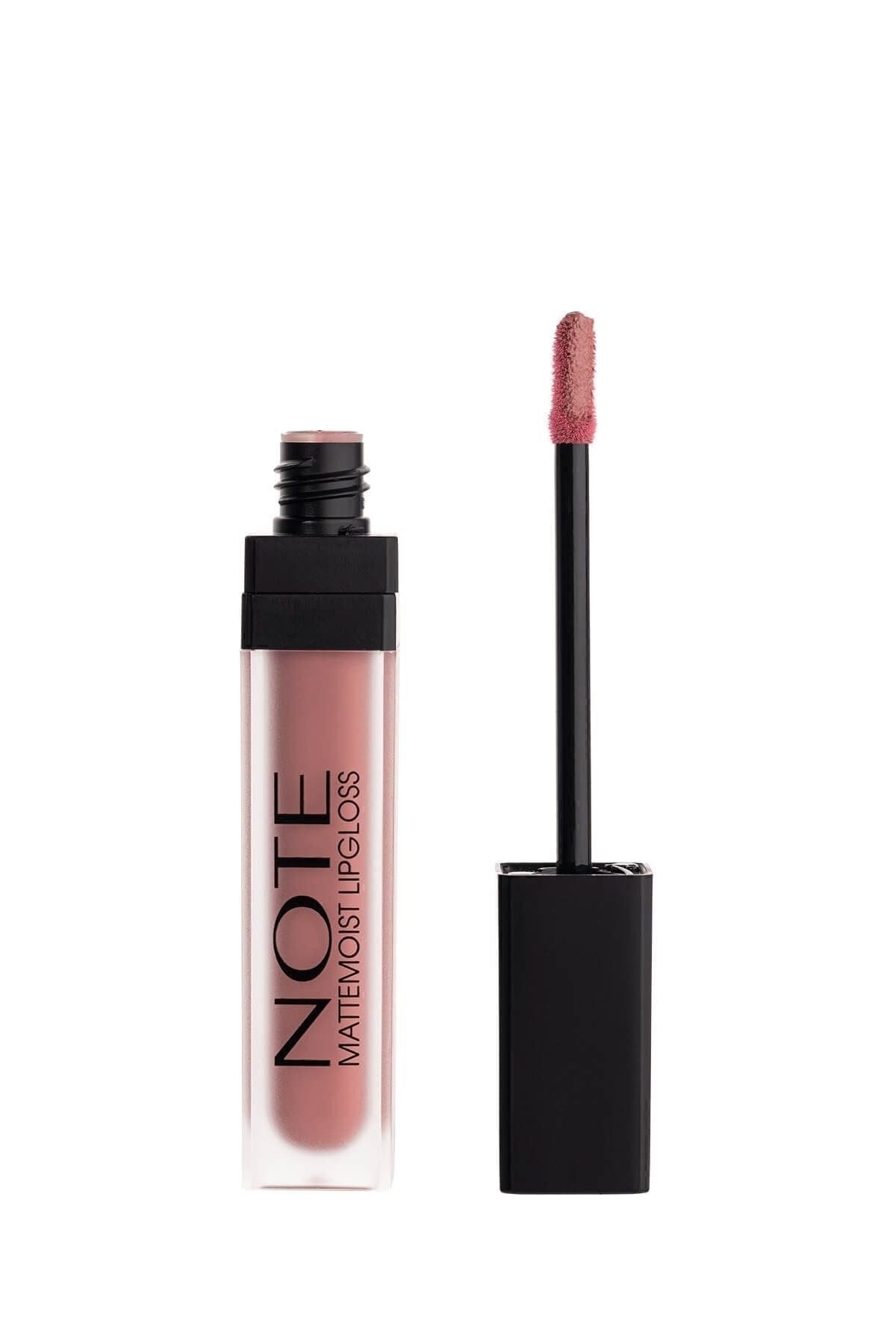 Mattemoist lipgloss semi -matte satin finish liquid lipstick 410 Sandal Wood Wood - Nude