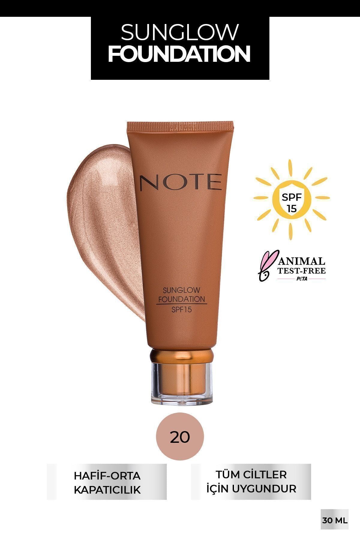 Sunglow Foundation SPF 15 Luminous Bronze Foundation - 20 Medium