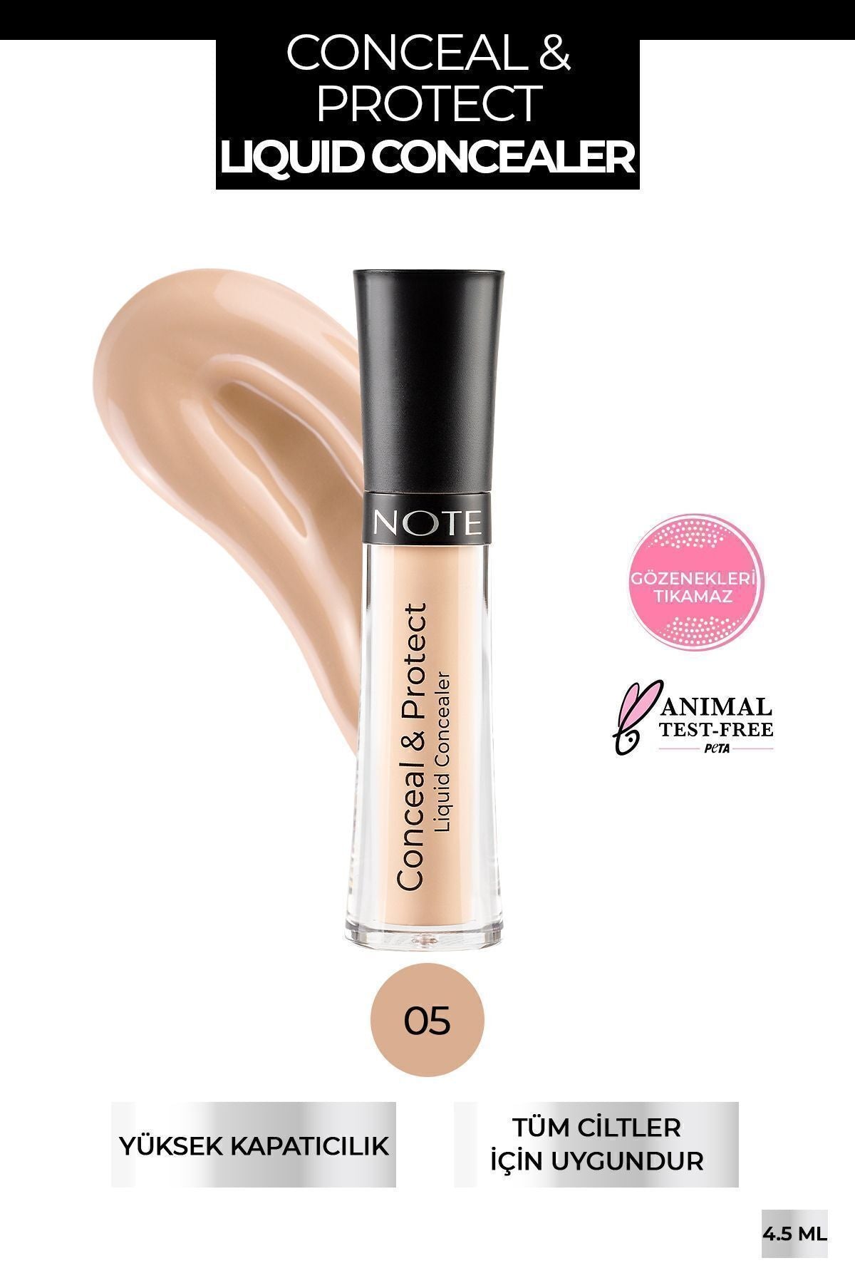 Conceal & Protect Concealer Liquid Under Eye Concealer - 05 Soft Ivory
