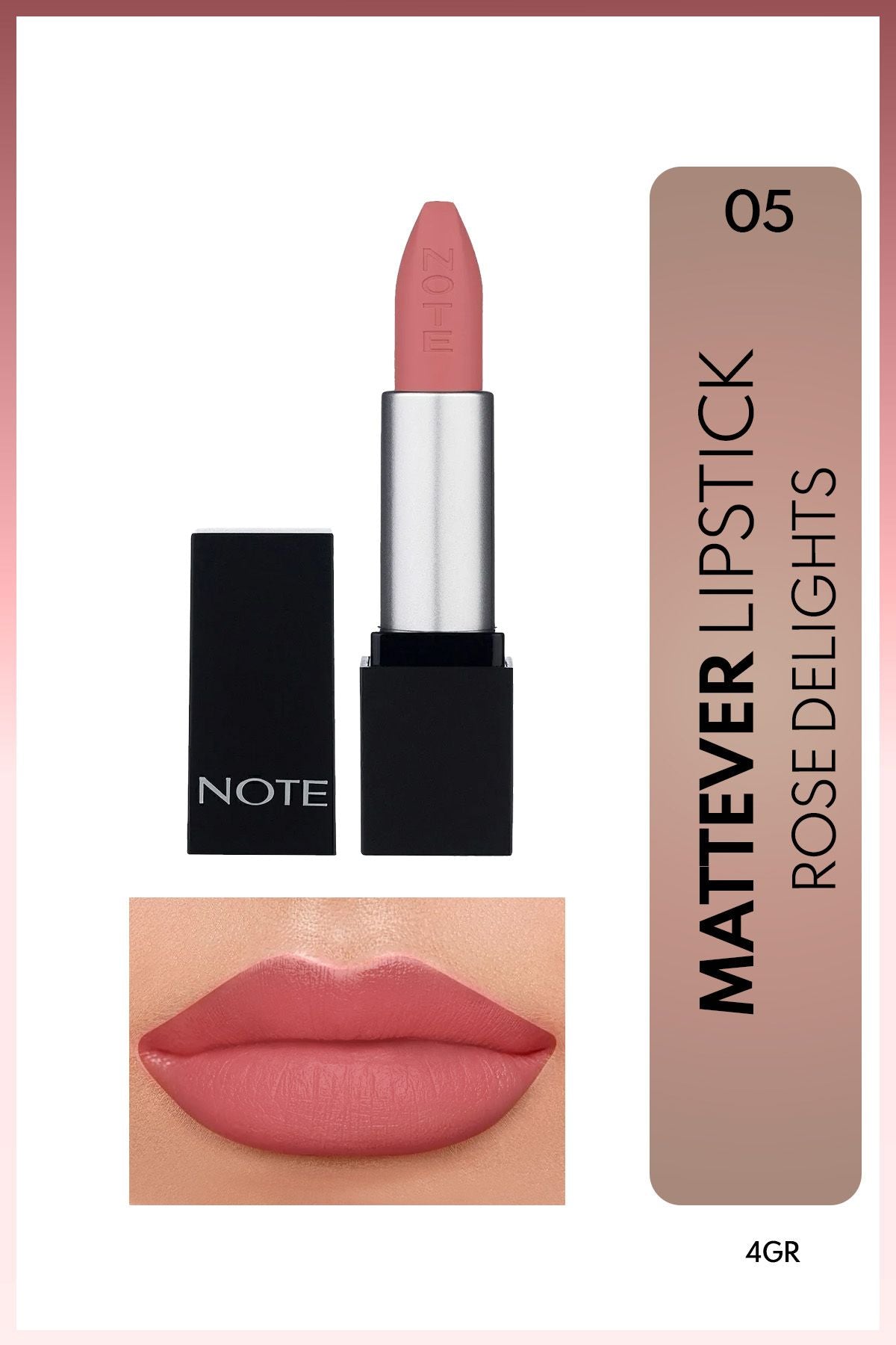 Mattever Lipstick semi -matte satin finish lipstick 05 Rose Delights - Pink
