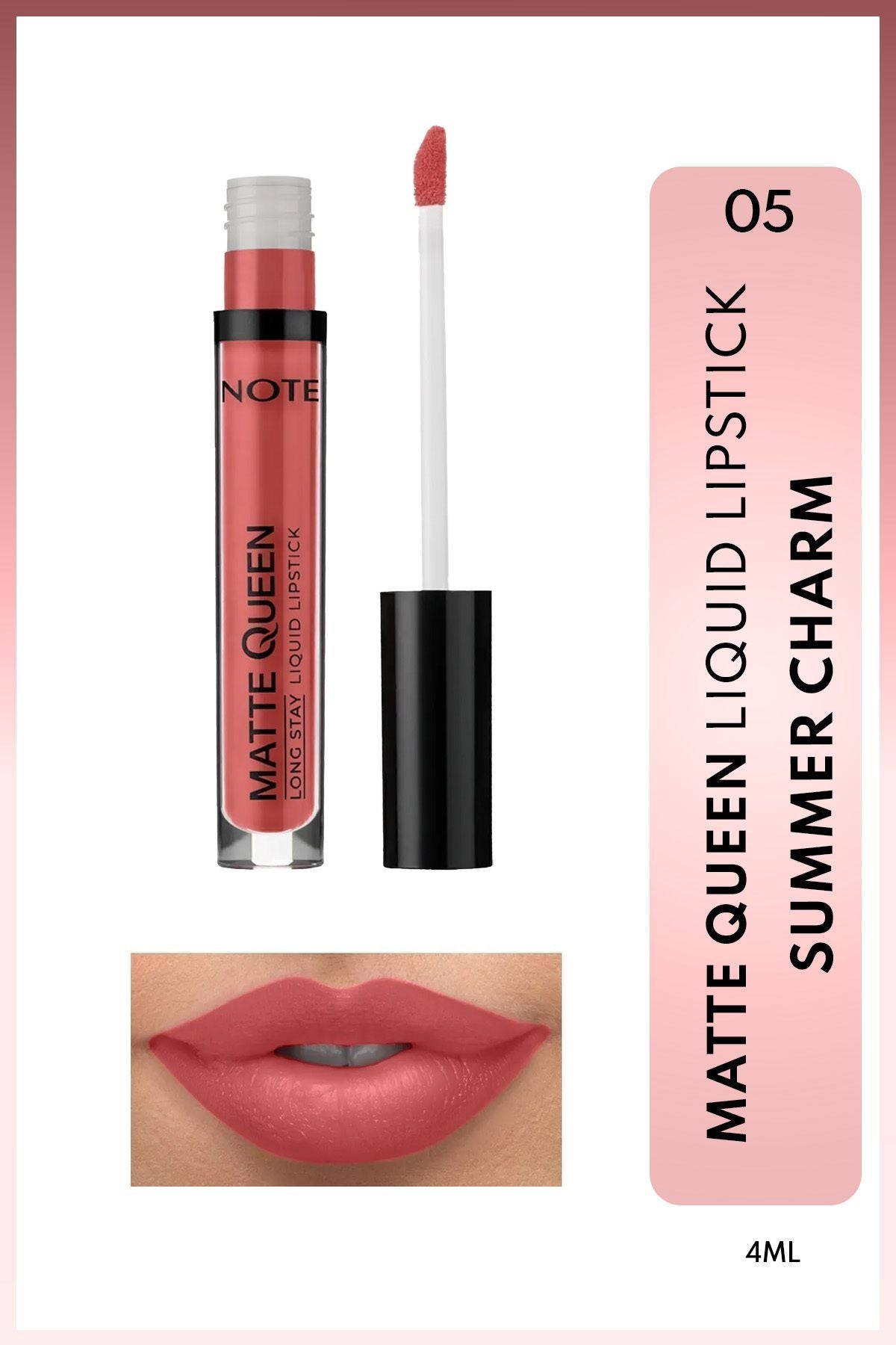 Matte Queen Lipstick Permanent Matte Lipst Lipstick - 05 Summer Charm - Pink