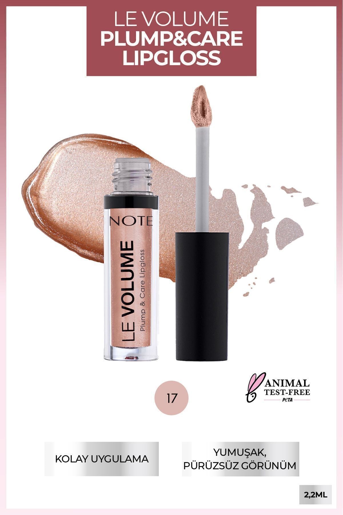 Le Volume PLUMP & CARE Lipgloss Moisturizer Lip Grinder - 17 Magic Touch - Nude