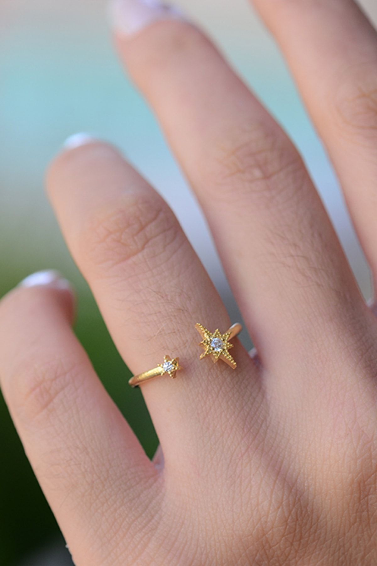 Arctic Star Model Joint Adjustable Woman 14 K Gold Plated Ring