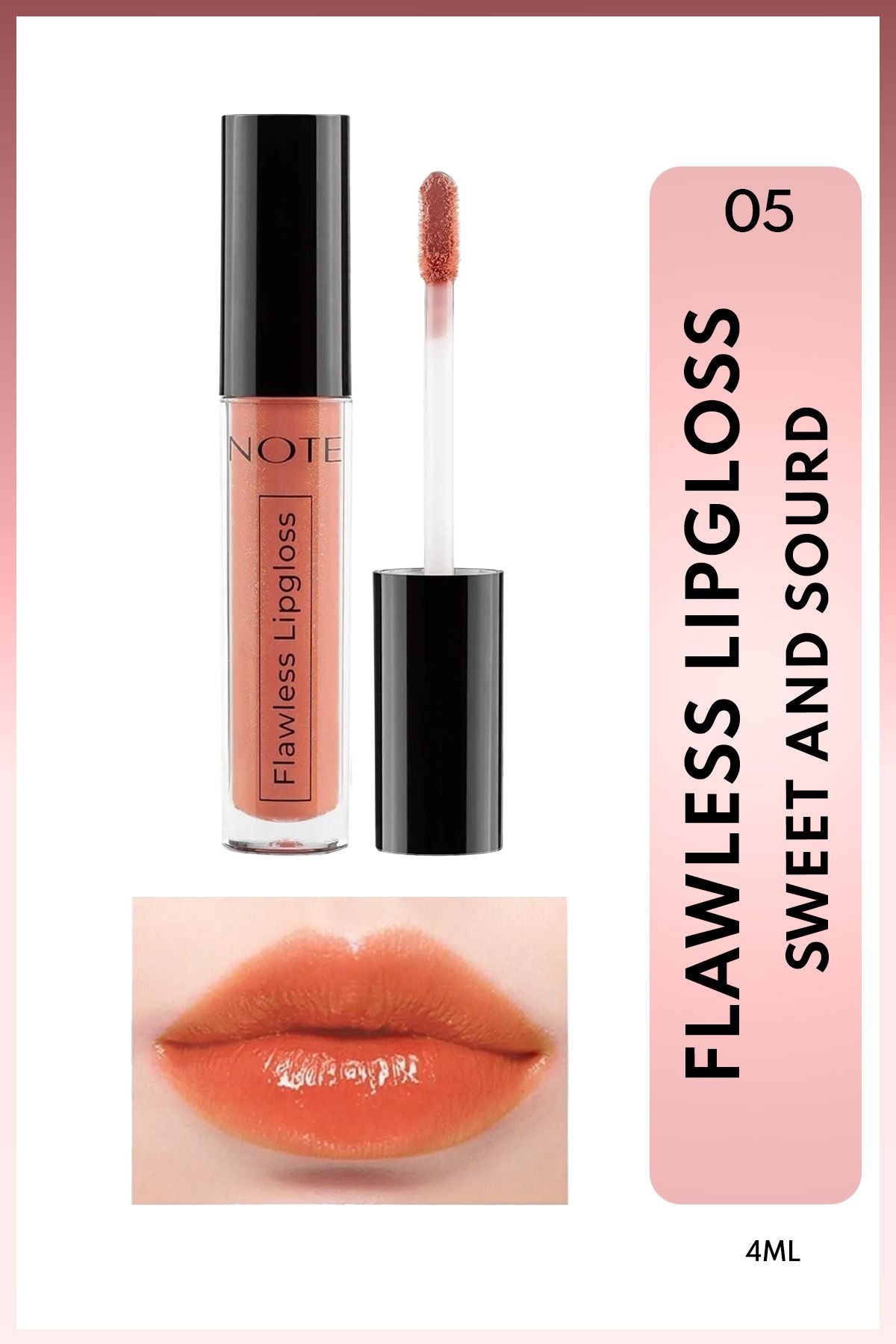 Flawless Lipgloss Nemlendirici Dudak Parlatıcısı - 05 Sweet And Sour - Turuncu