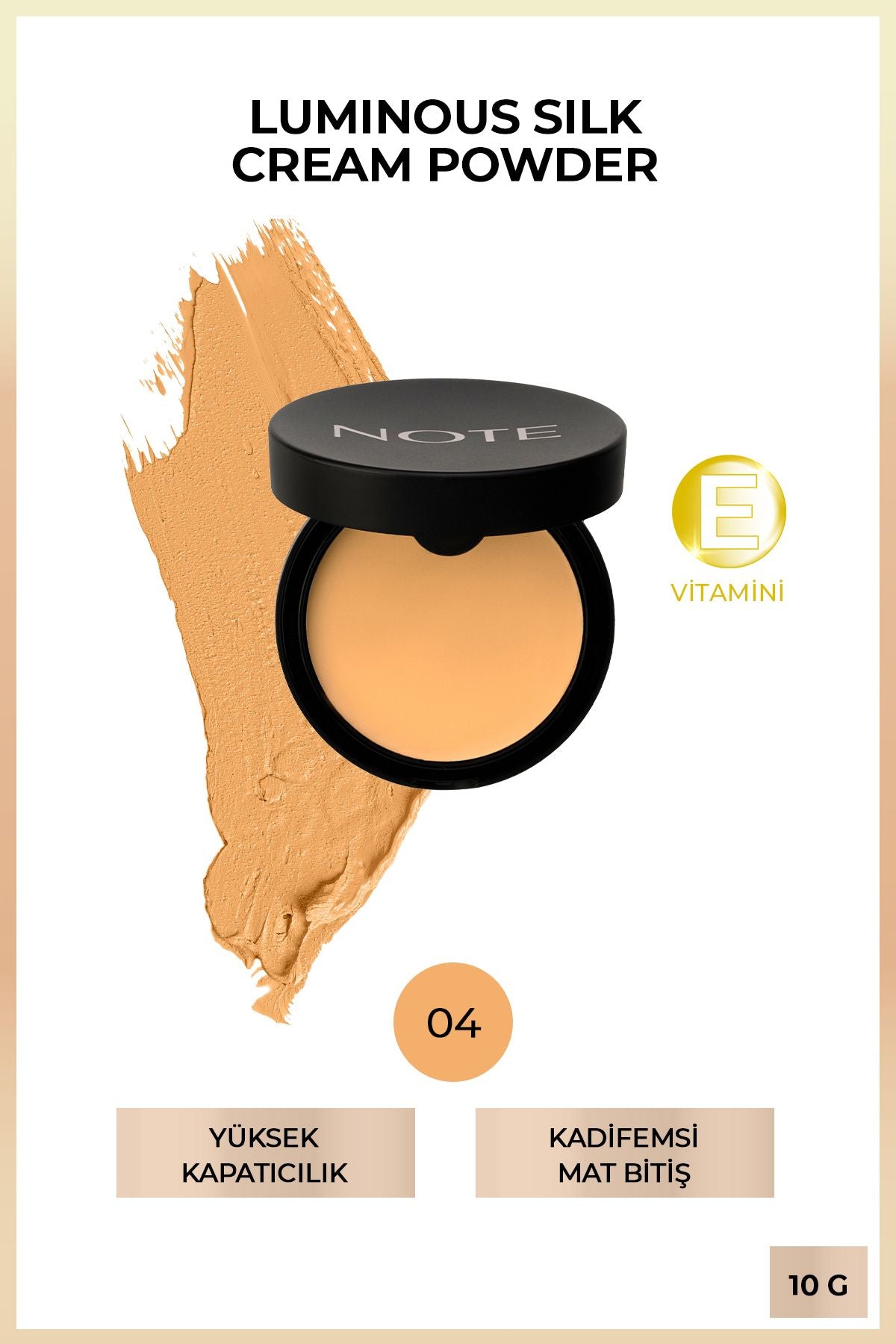 Luminous Silk Cream Powder Patakrem Matte -Ending Powder Foundation - 04 Sand