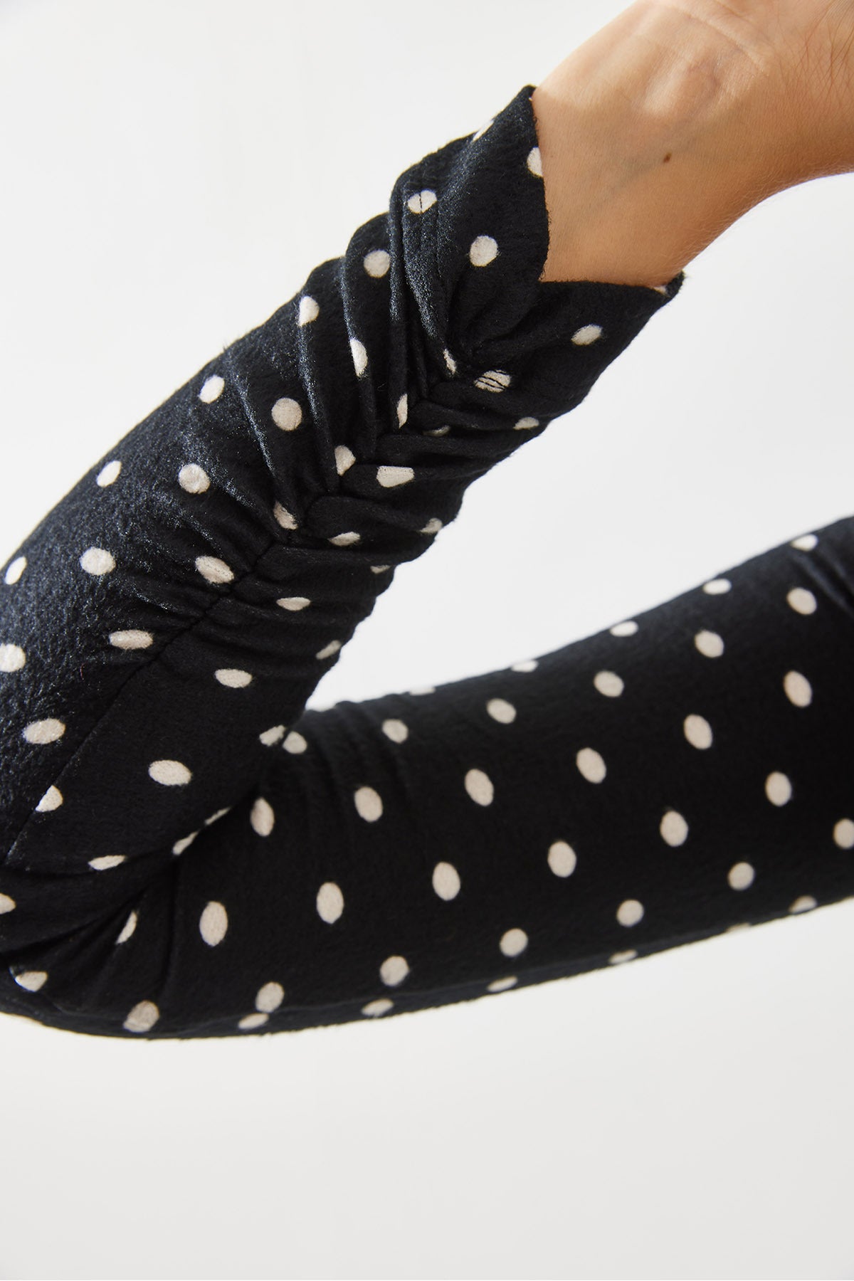 Women's Collared Long Sleeve Patterned Gather Detailed Blouse 20221005