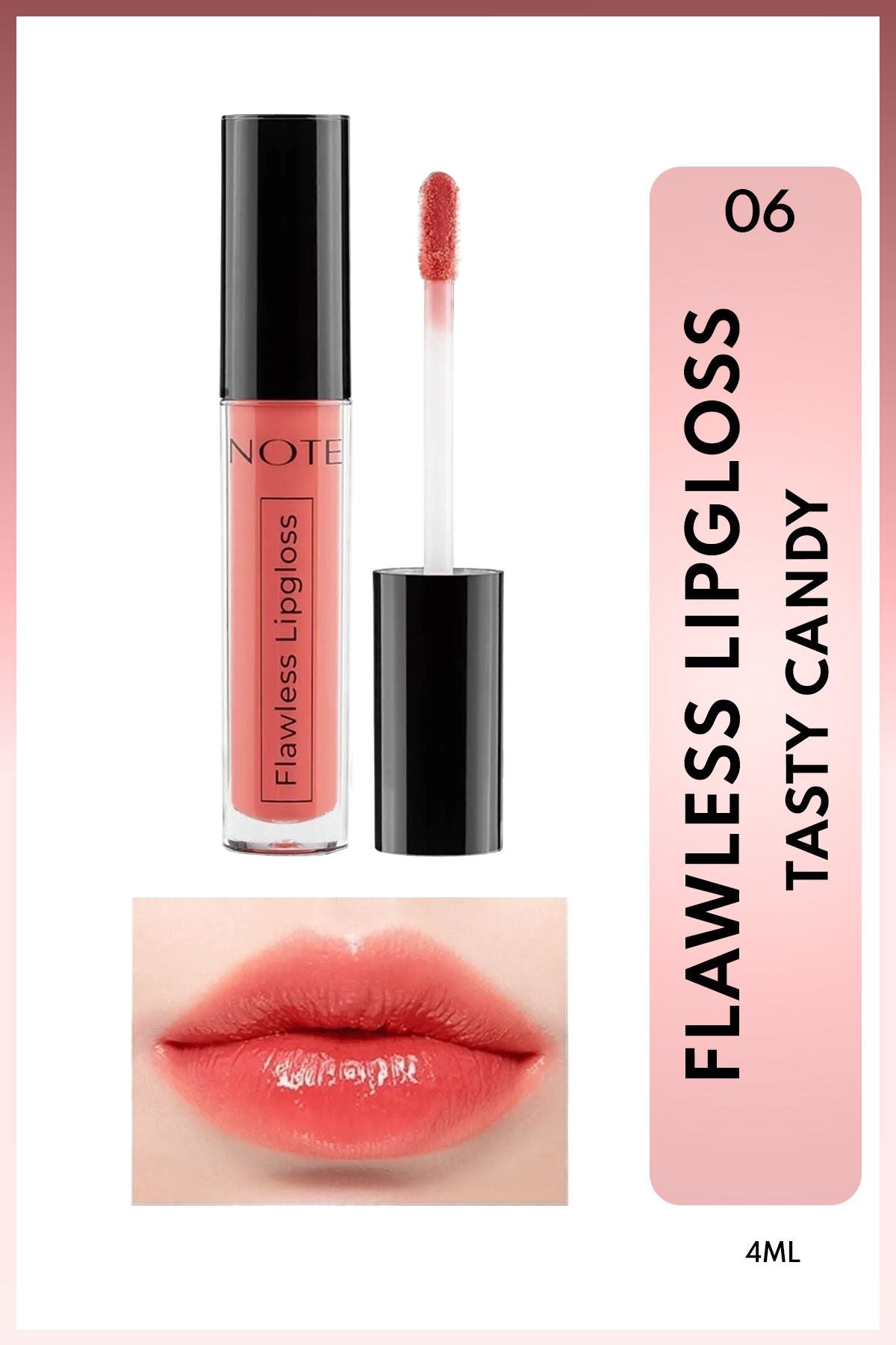 Flawless Lipgloss Moisturizer Lip Grower - 06 TASTY CANDY - Pink