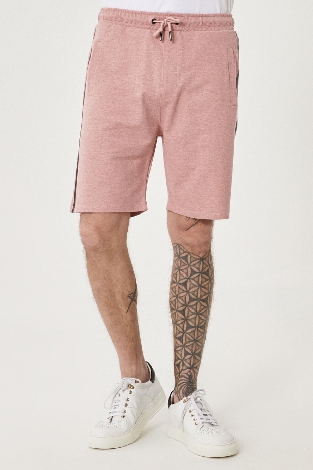 Men's rose dry slim fit narrow cut daily comfortable sports knitting shorts