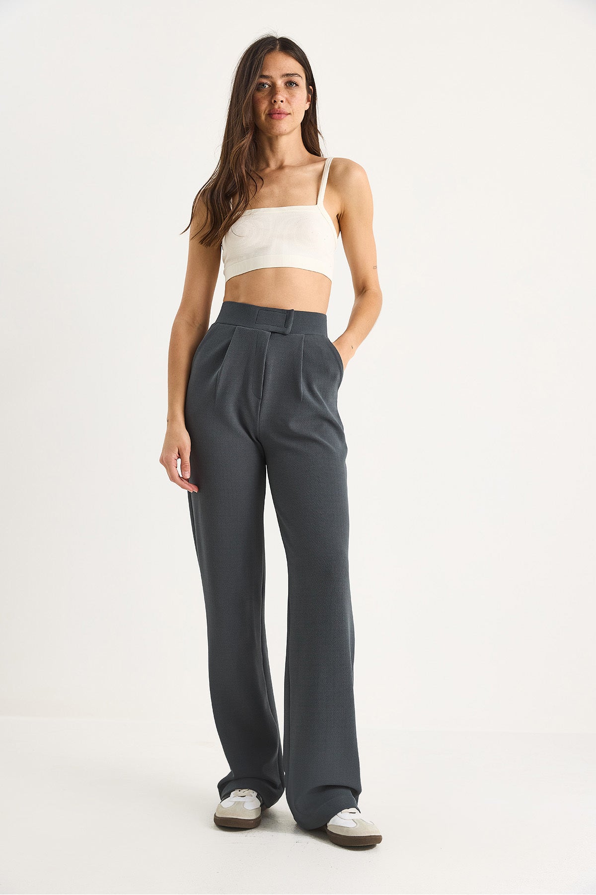 Women's Velcro Waist Comfortable Palazzo Trousers 3826 60261150