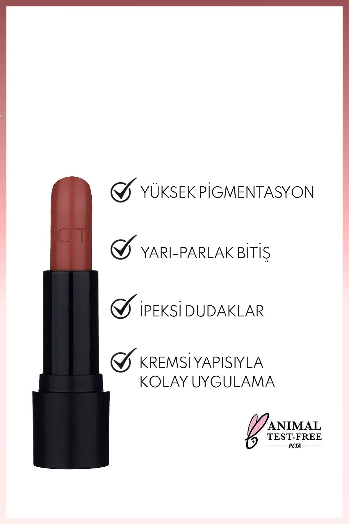 Deep Impact Lipstick Creamy texture semi -bright lipstick 06 cinnamon - brown