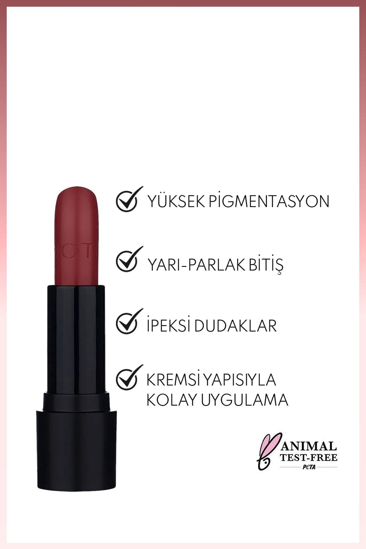 Deep Impact Lipstick Creamy texture semi -bright lipstick 11 Vibrant Pink - Red