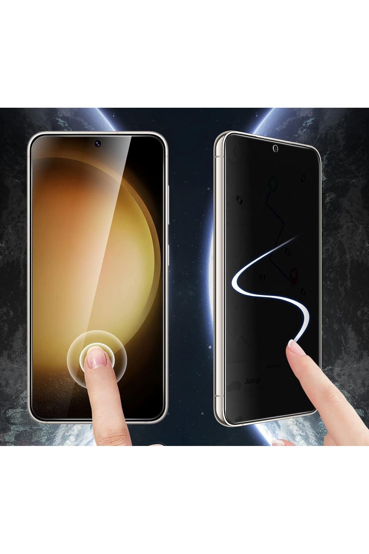 Samsung Galaxy S23 Compatible Easy Advanced Antistatic HD Ghost Screen Protector