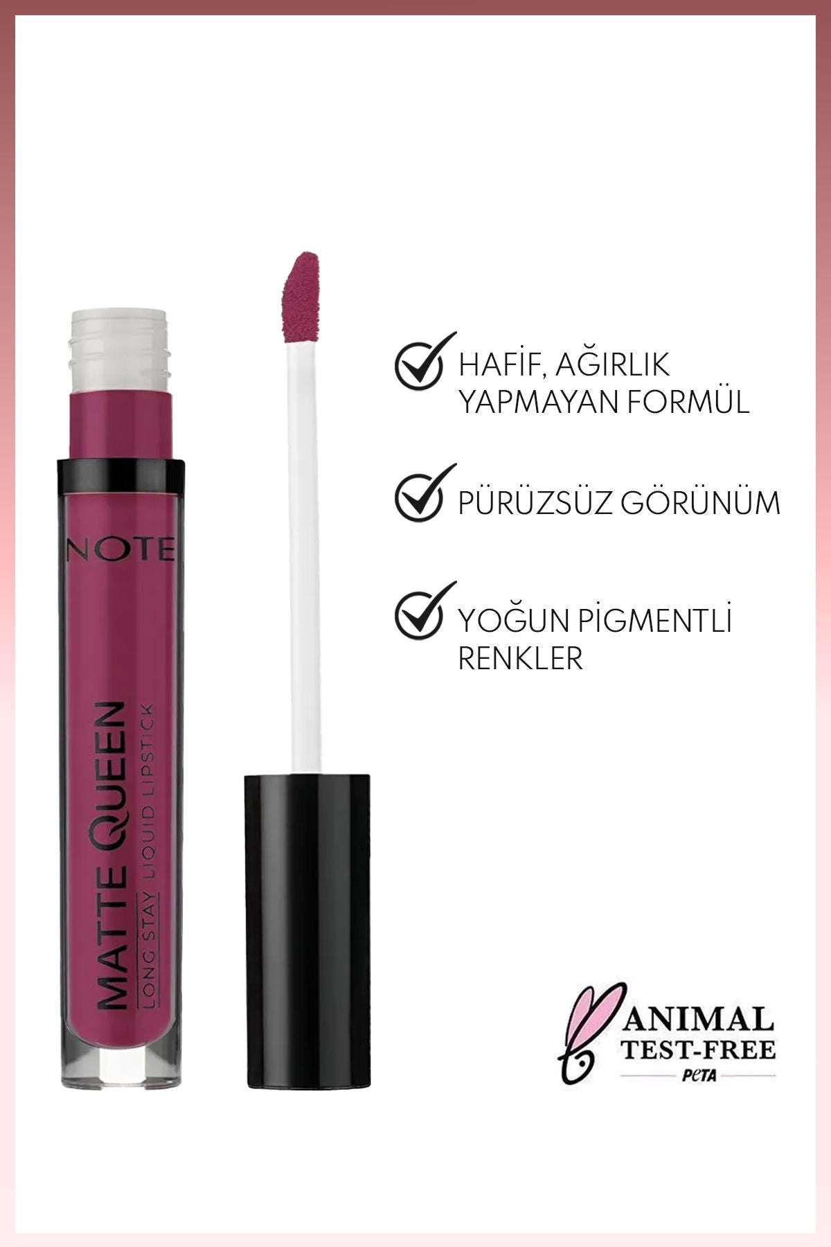 Matte Queen Lipstick Permanent Matte Liquid Lipstick - 19 Berry Blast - Purple