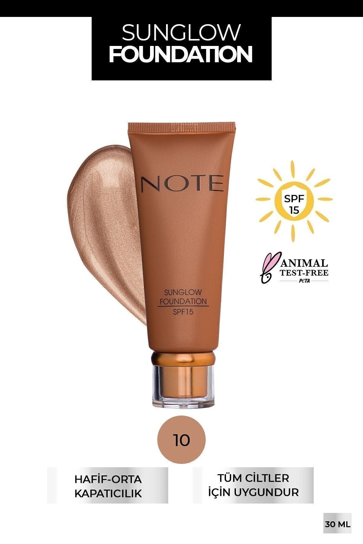 Sunglow Foundation SPF 15 Luminous Bronze Foundation - 10 Open