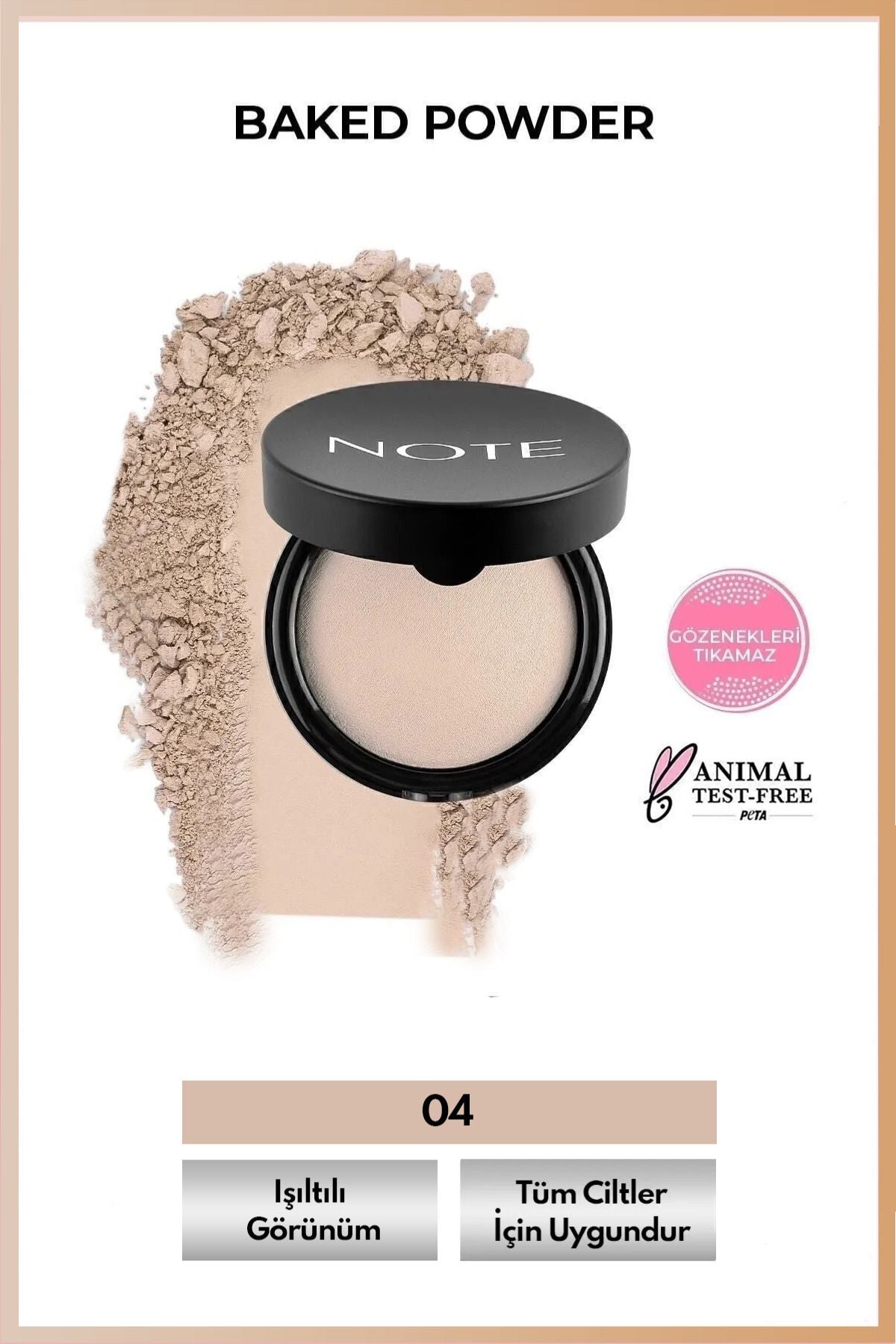 Baked Powder 04 Porcelain Ivory Glossy Finish Highlight Facial Powder