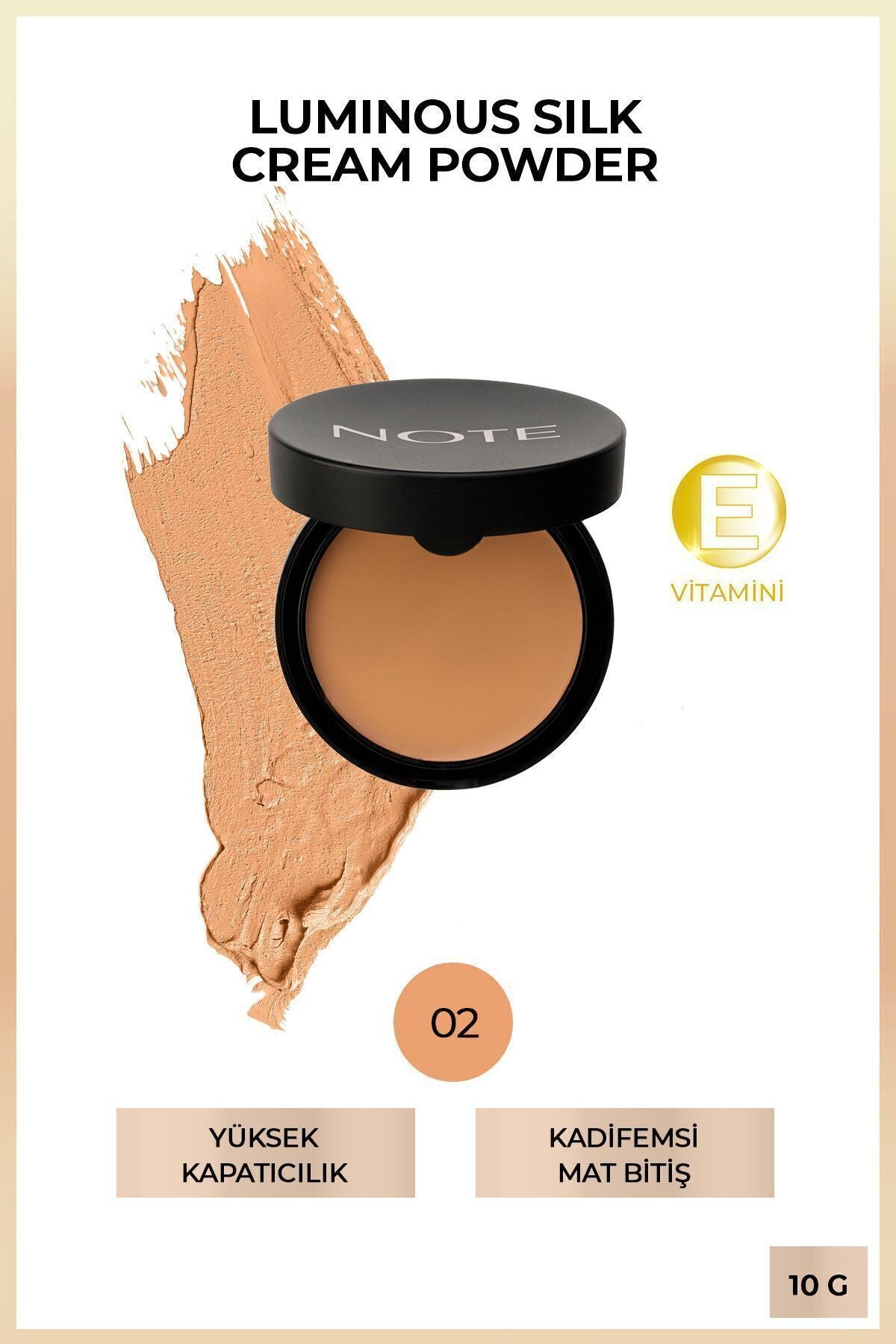 Luminous Silk Cream Powder Patakrem Matte Land Foundation Foundation - 02 Natural Beige