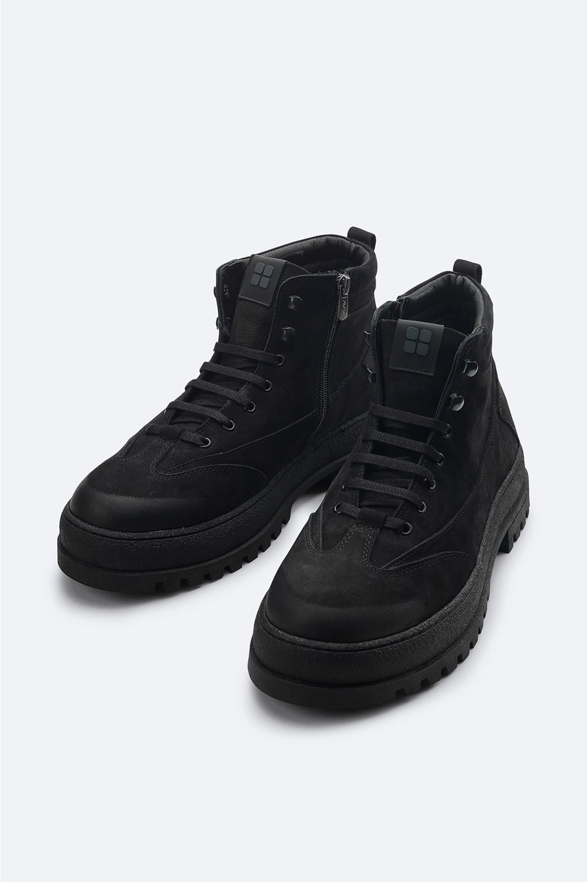Men's Black 100 %Leather Lacing Flexible and Durable Light Termo Base Bot A32Y8010