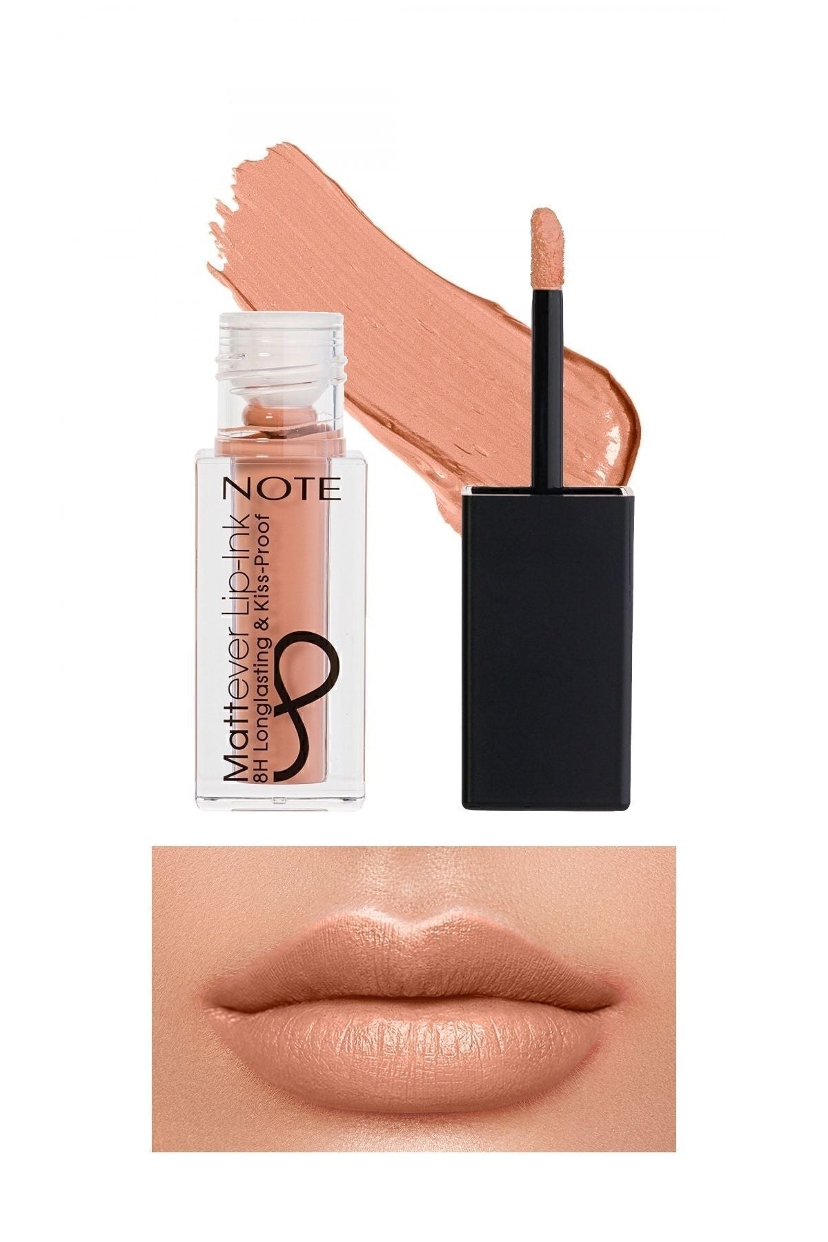 Mattever Lip -UNK matte and permanent liquid lipstick 01 First Love Beige - Nude