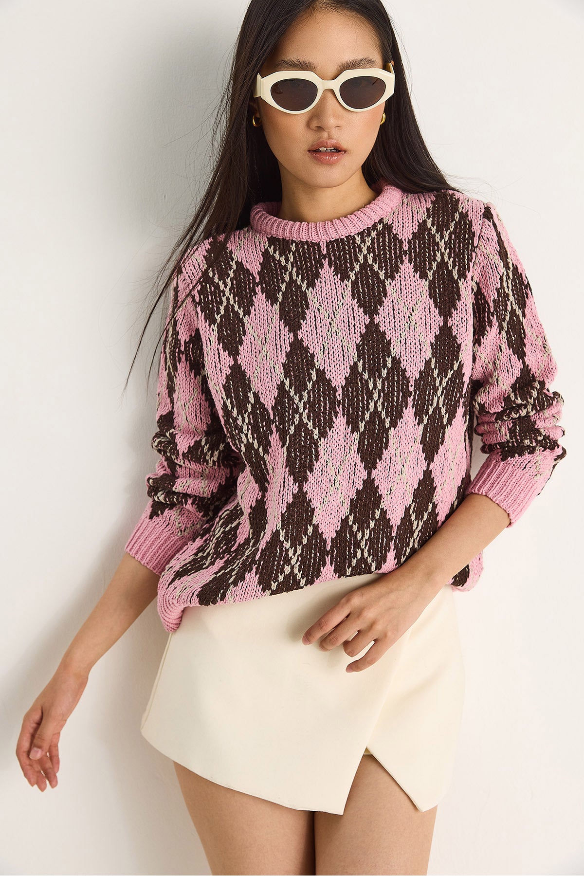Women's Checkered Sweater 20251059
