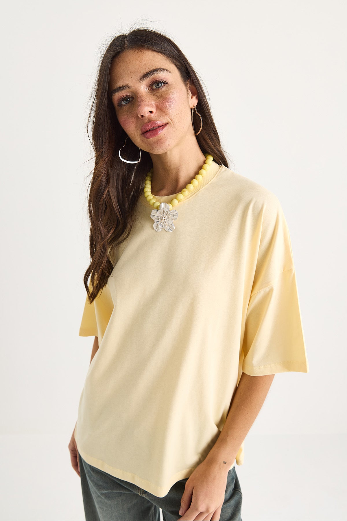 Women's 100% Organic Cotton Oversize Basic T-Shirt 60602065