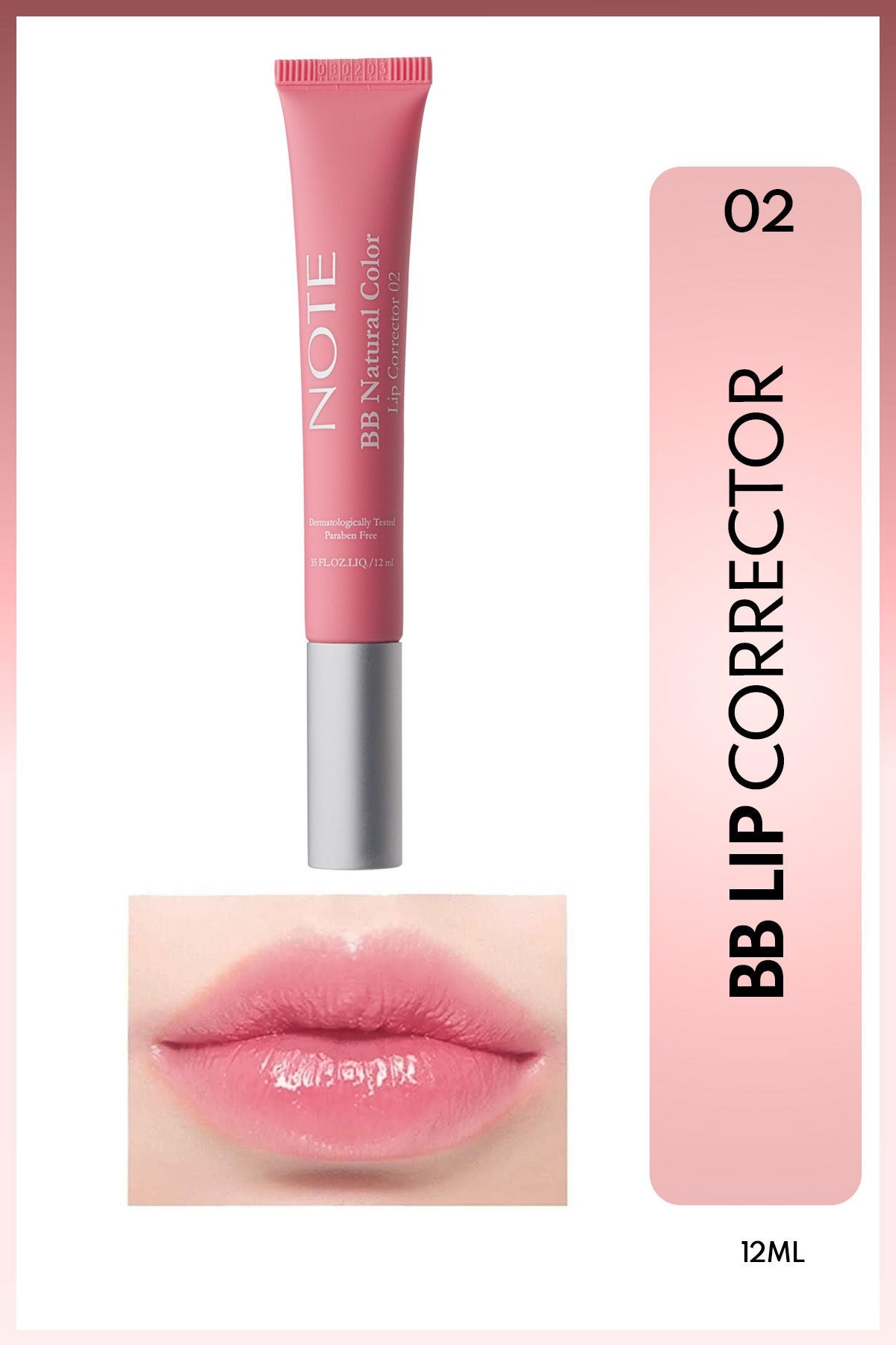 BB Lip Corrector Color Equalizer and Moisturizing Lip Grower - 02 - Pink