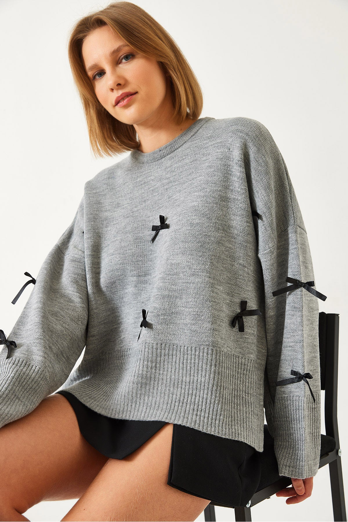 Women's Bow Detailed Knitwear Sweater 60261085