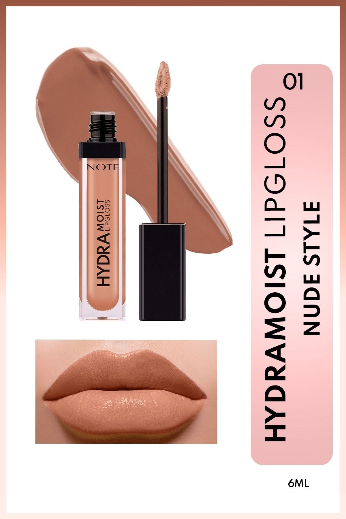 Hydramoist lipgloss moisturizer lip shine - 01 Nude Style - Nude