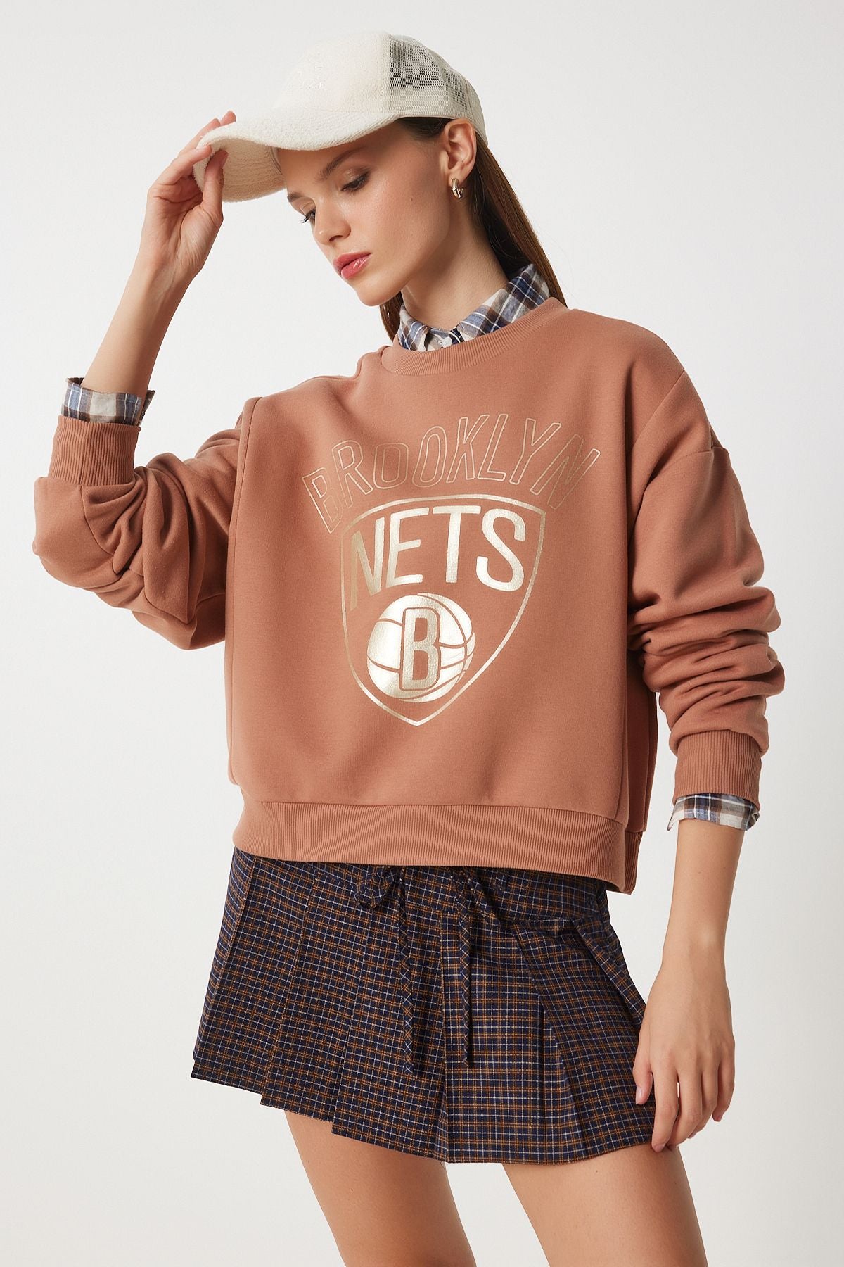 Female mink Lightly Glossy Printed Seasonal Sweatshirt CV00035