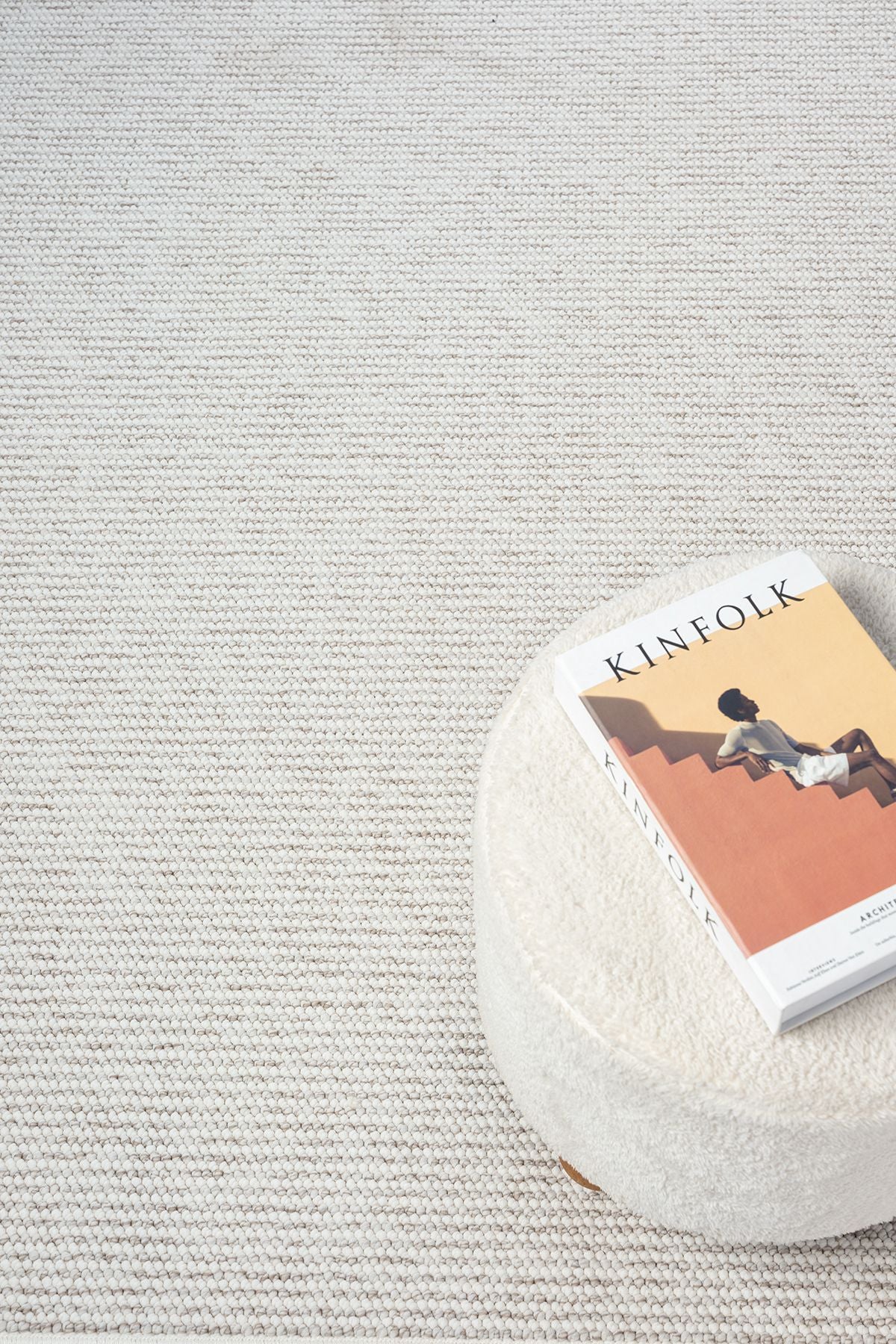 NATUREL CURRENT Soft textured White Beige Iskandinav Corridor Cutting Road Woven Carpet