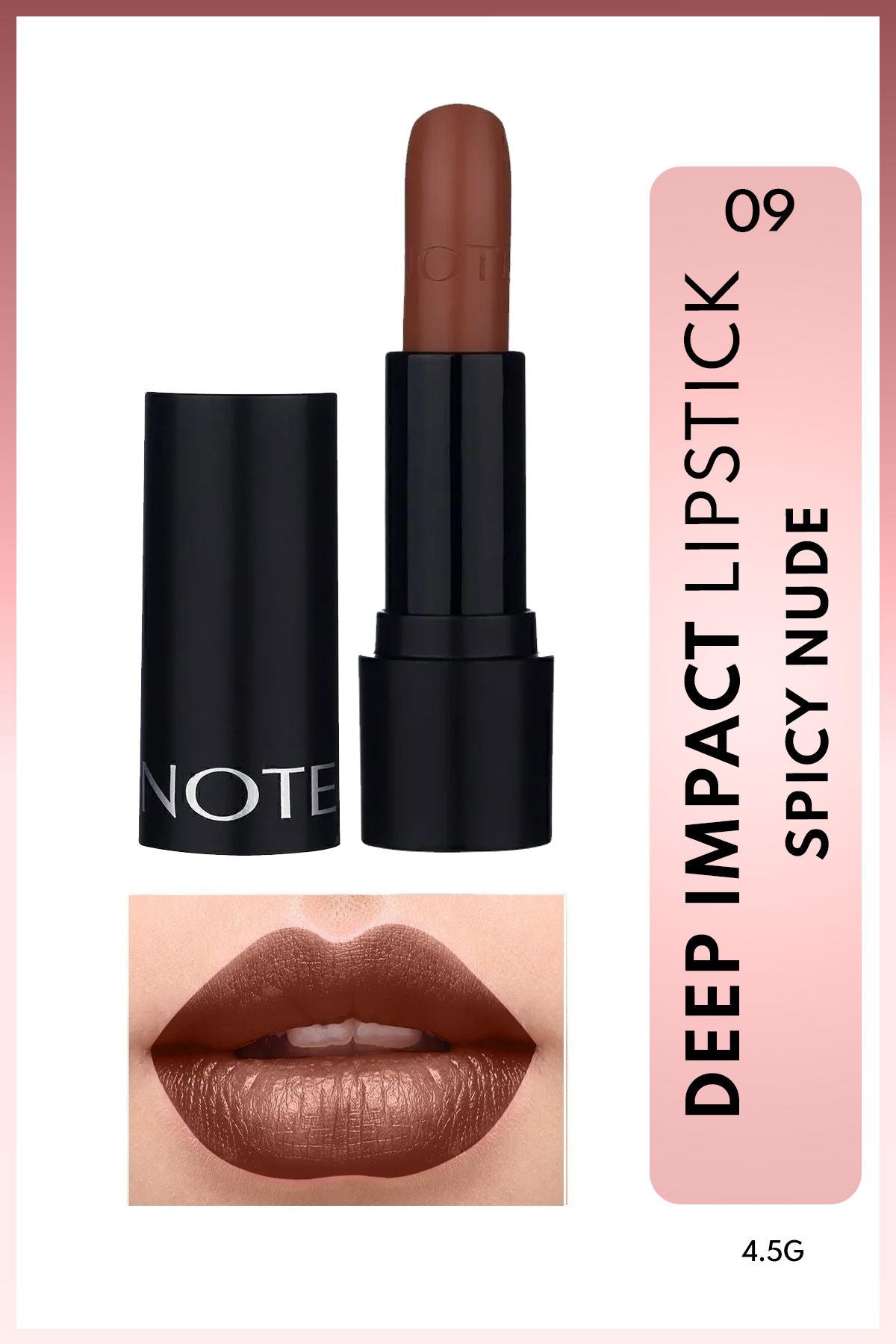 Deep Impact Lipstick Creamy texture semi -bright lipstick 09 spicy nude - brown