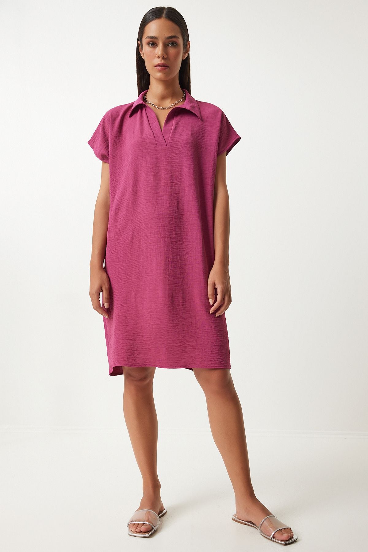 Woman POLUM POLO YAKA SUMMER PLEASE LINE AYROBİN Dress to00138