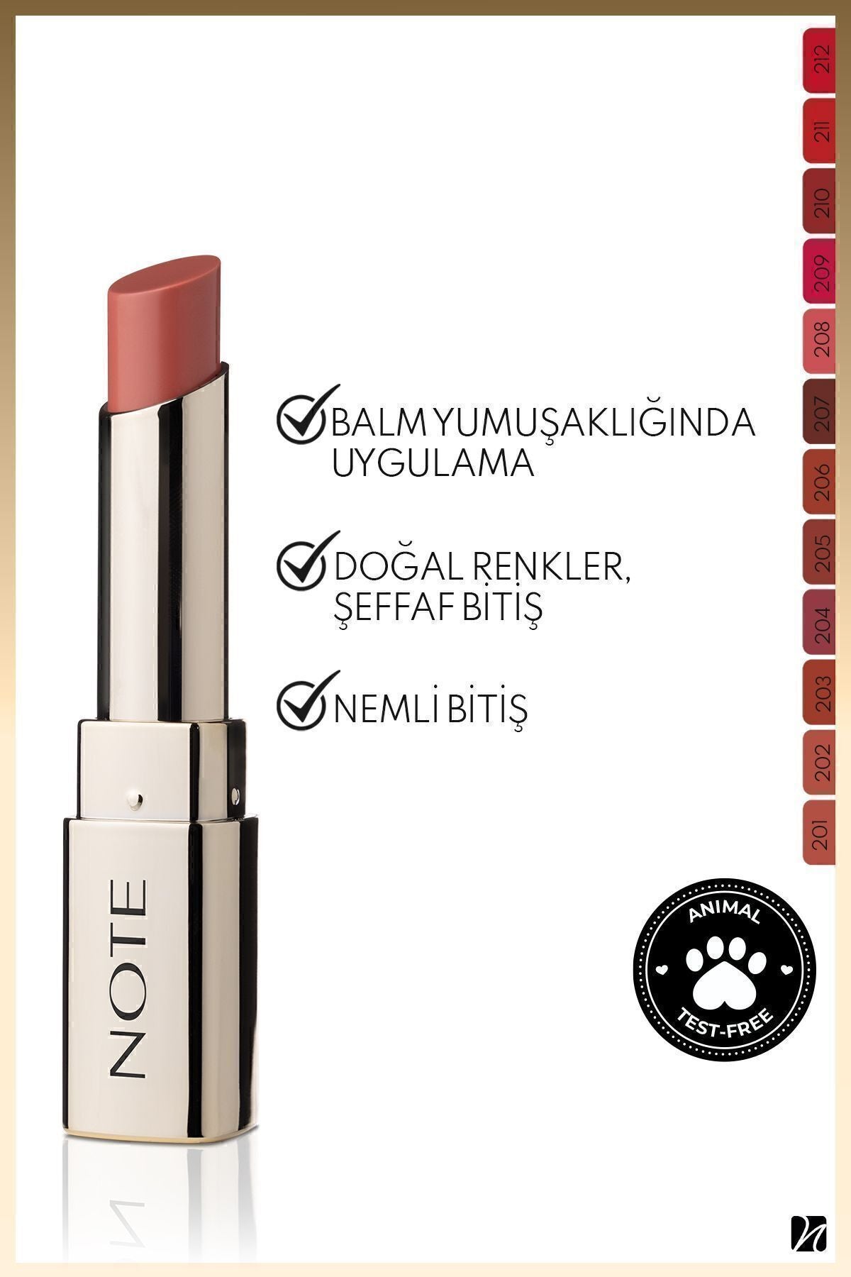 Iconic Sheer Lipstick Moisturizer Bright Lipstick 206 Independent - Nude