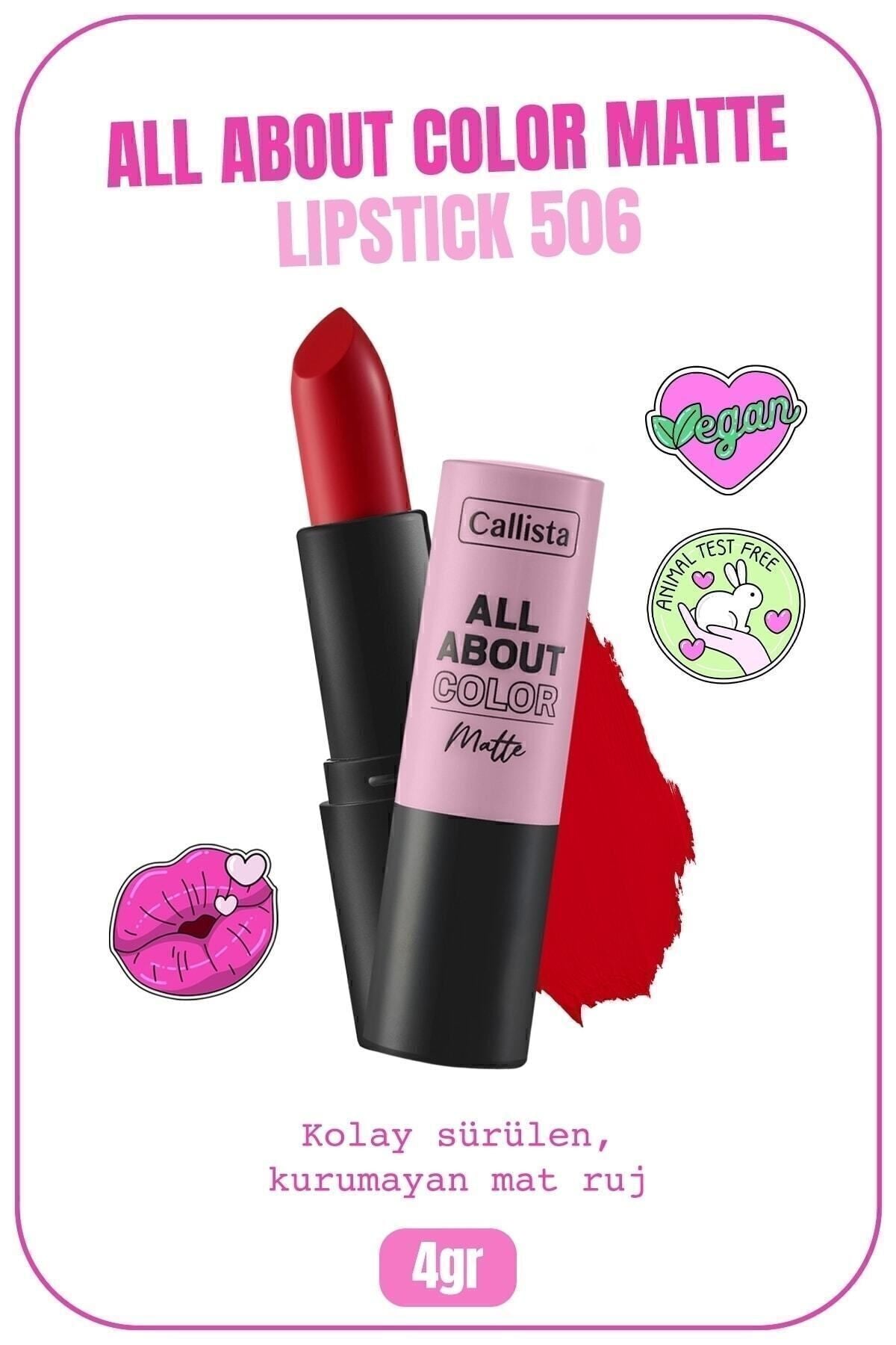 All About Color Matte Lipstick Moisturizing Matte Lipstick - 506 Hot Girl Summer - Red