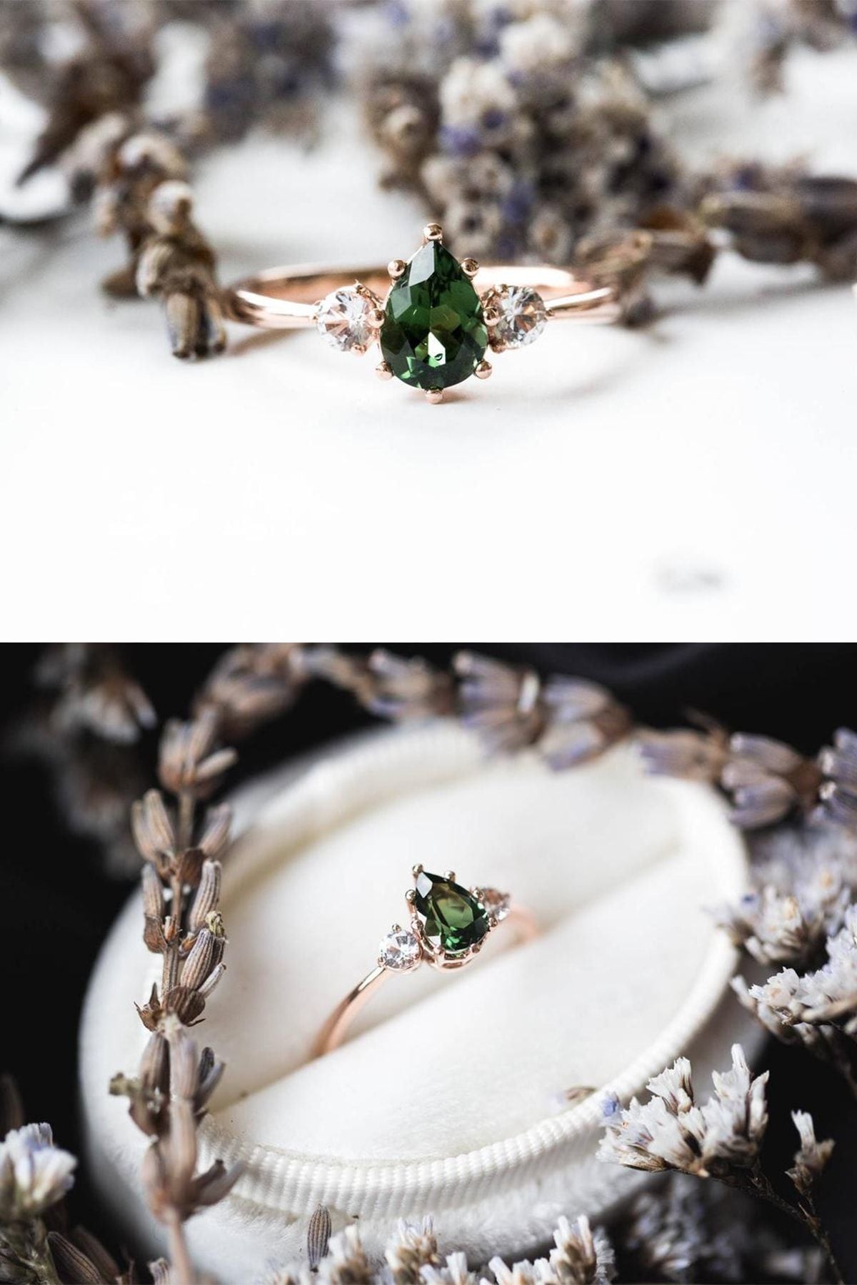Mystical Topaz Green Stone Adjustable Woman Rose Gold Plated Ring